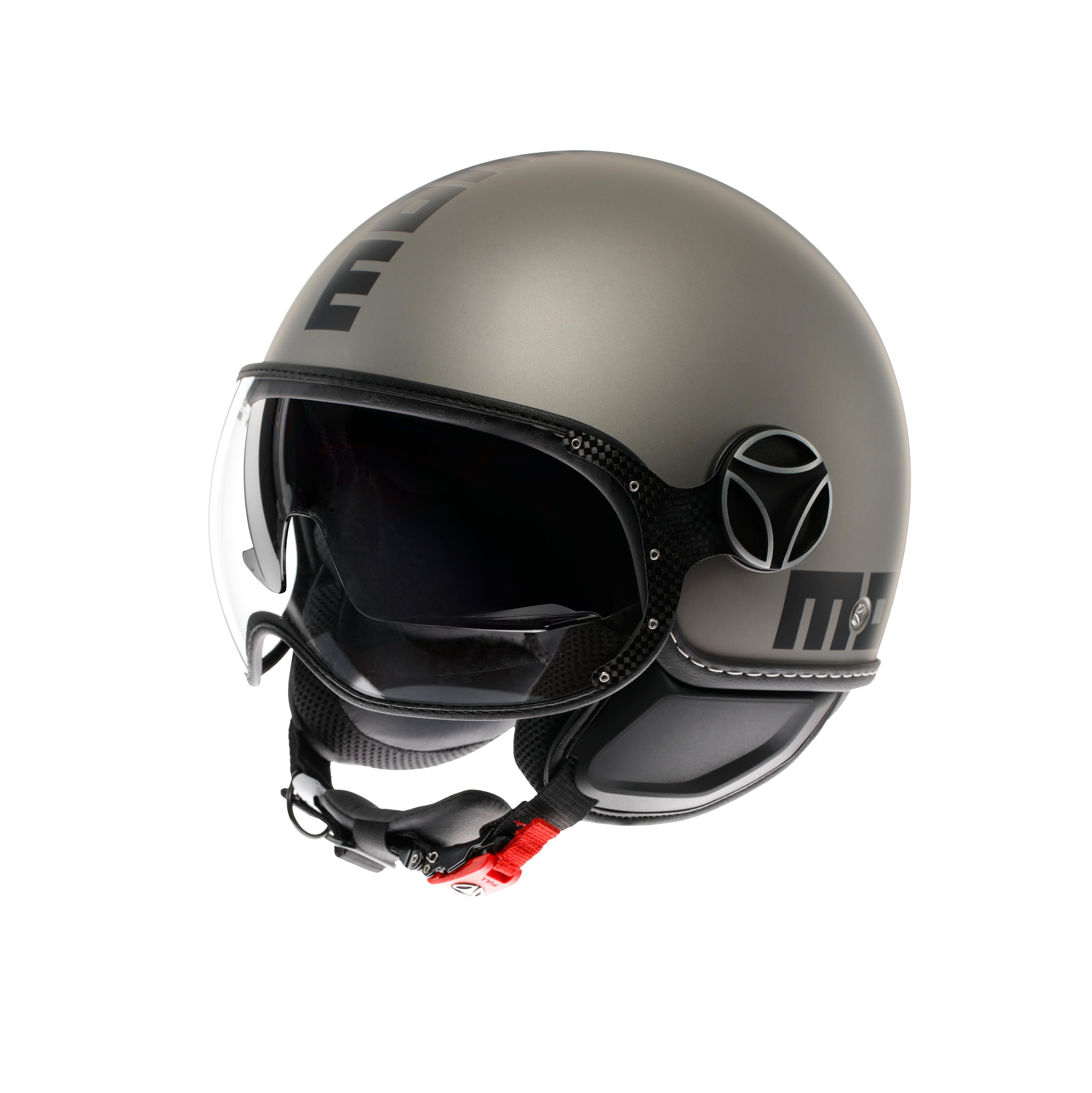 MOMODESIGN FGTR EVO MATT MATT TITANFROST / SCHWARZ - JET-HELM MIT DOPPELVISIER E2206 -  - 1