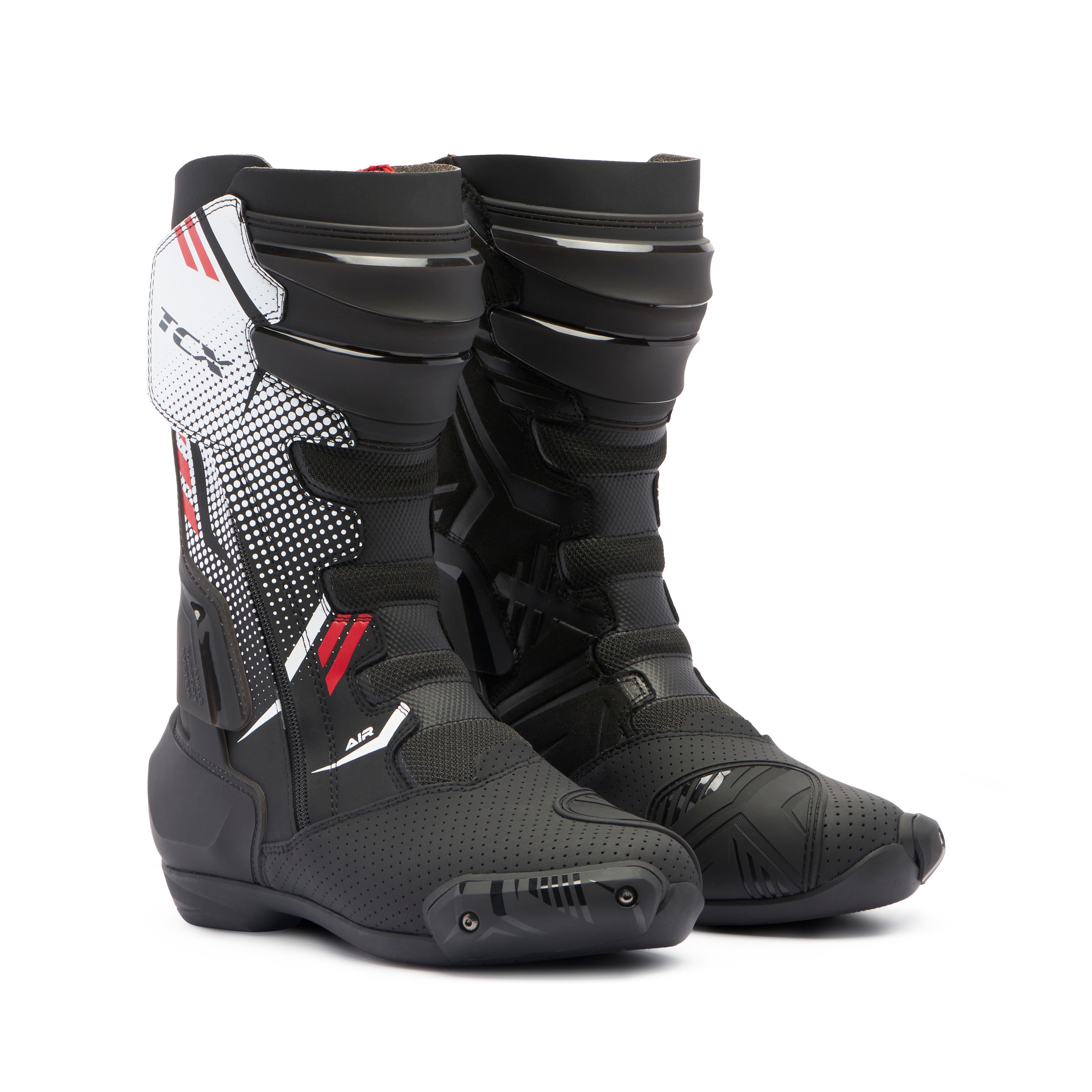 S-TR1 AIR SPORT MOTORCYCLE BOOTS MEN - BLACK/WHITE/RED -  - 1