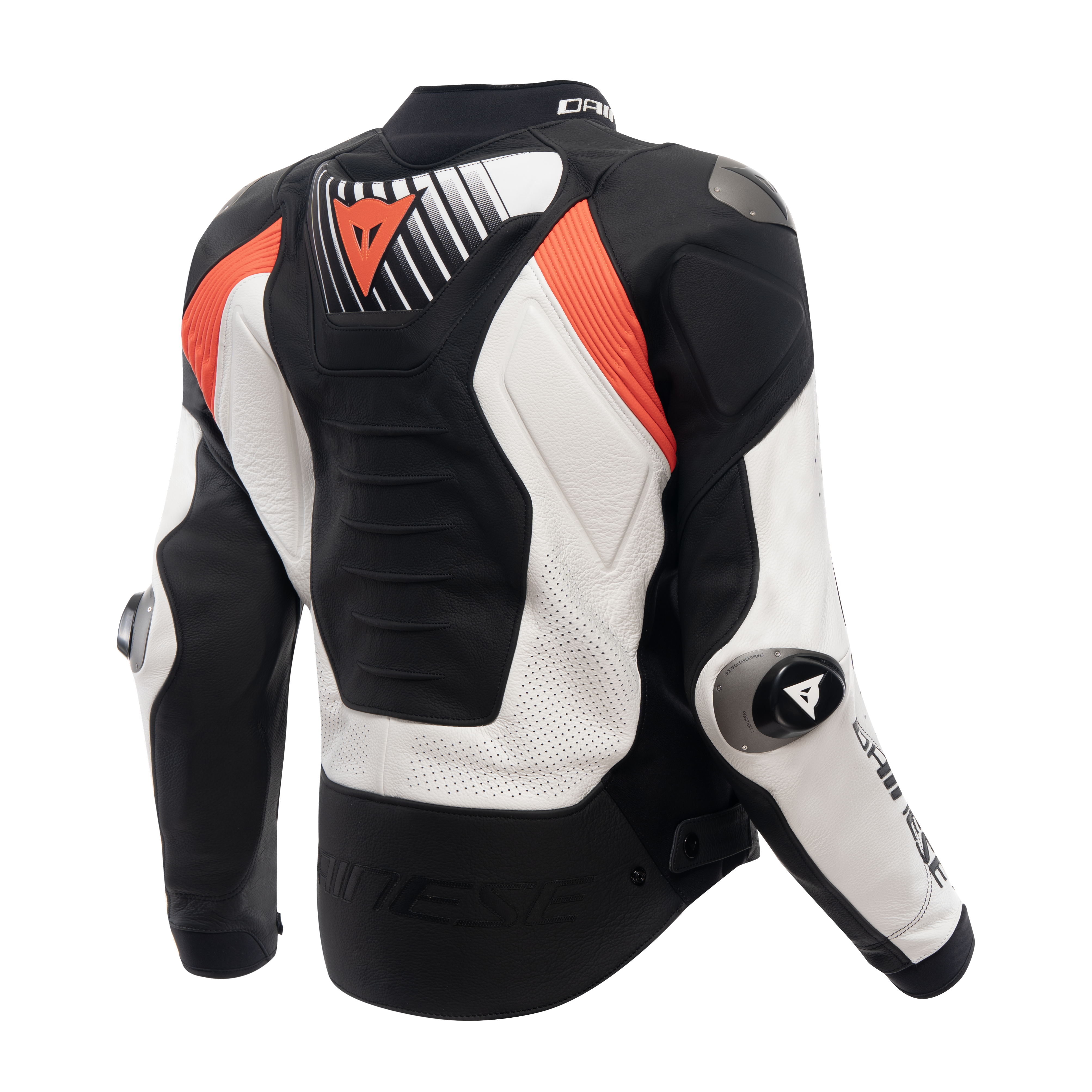SUPER SPEED 5 LEATHER JACKET PERF. - BLACK/WHITE/RED-FLUO - 2