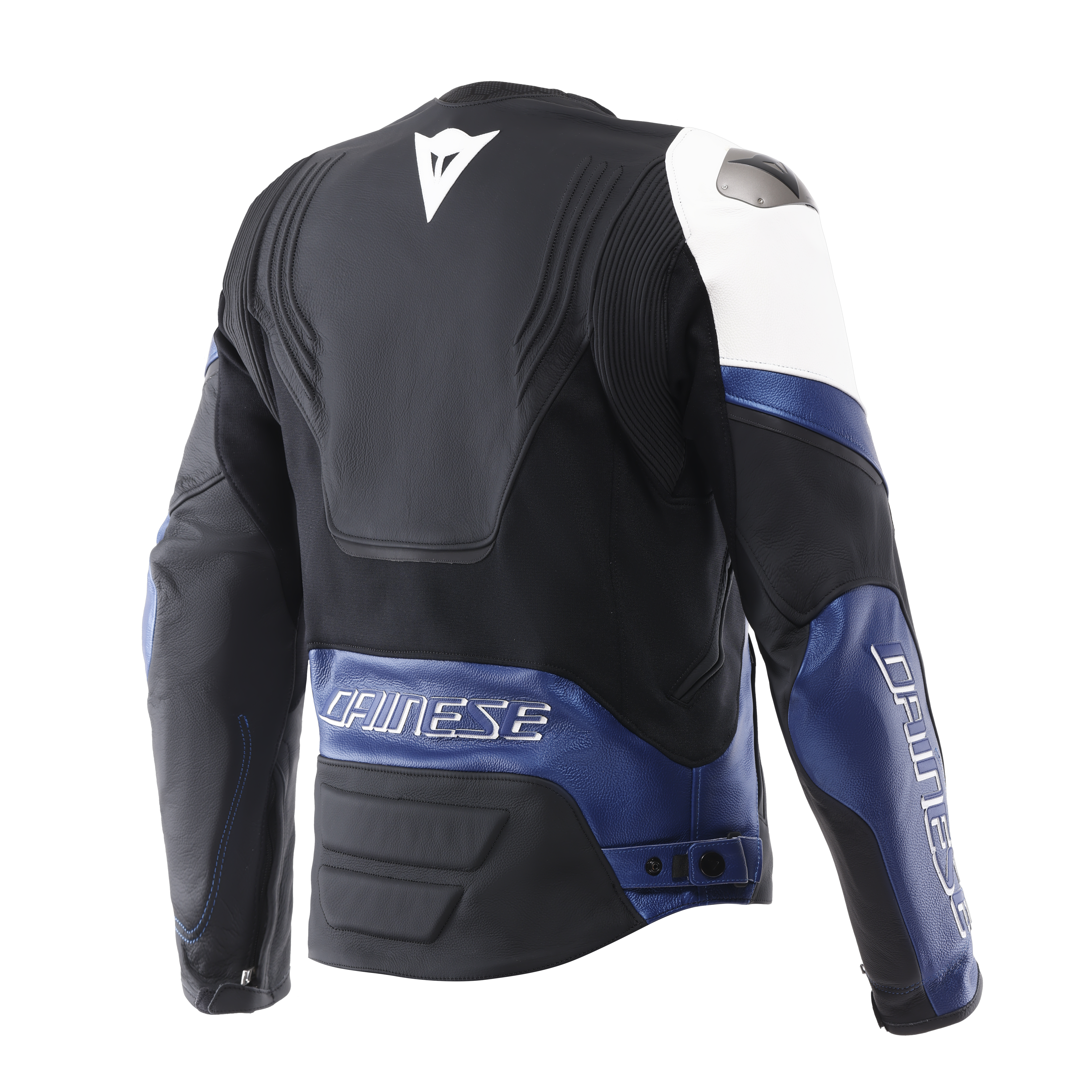 RACING 5 - HERREN MOTORRADJACKE AUS LEDER - WHITE/BLUE/BLACK - 2