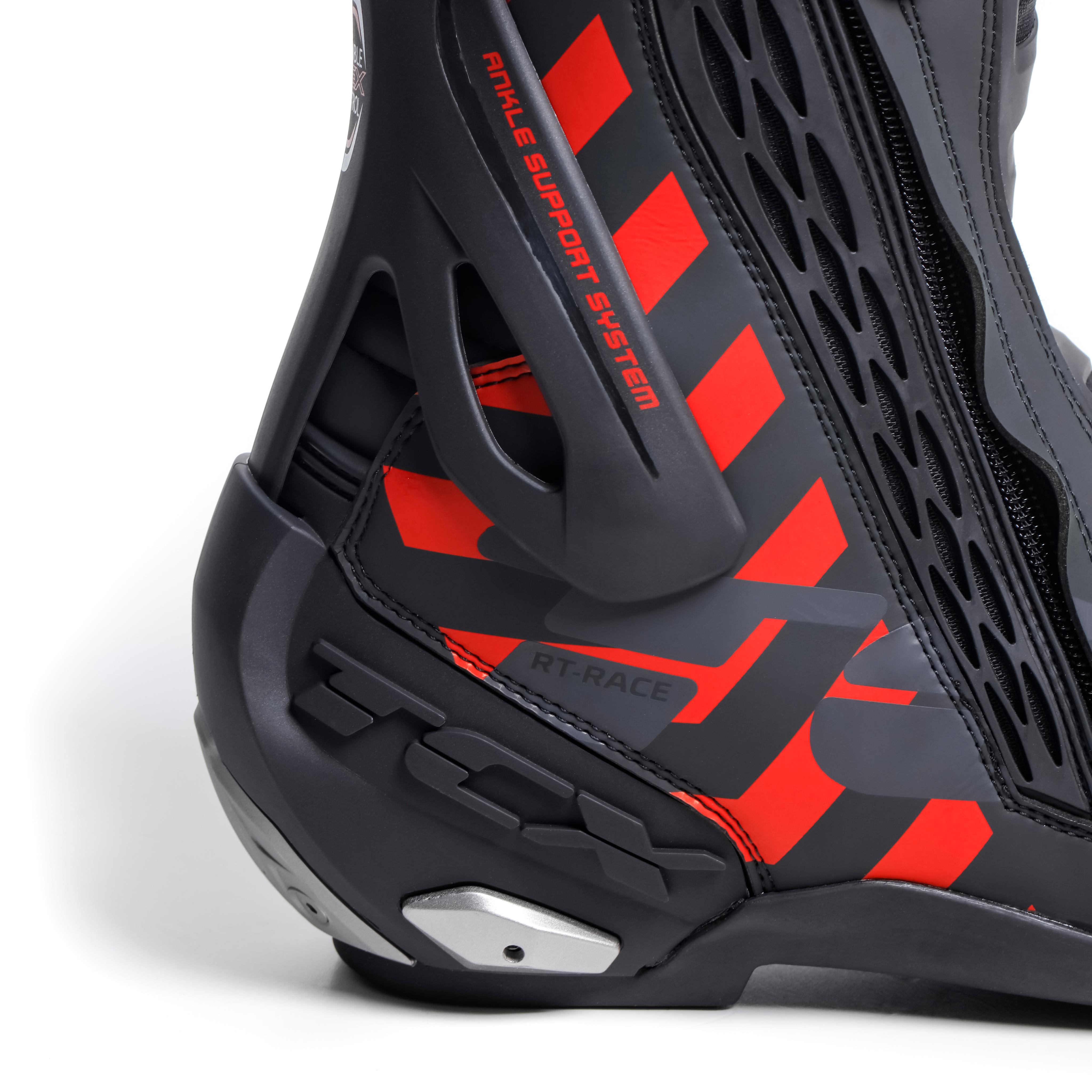 RT-RACE MEN'S MOTORCYCLE BOOTS - BLACK/RED -  - 6