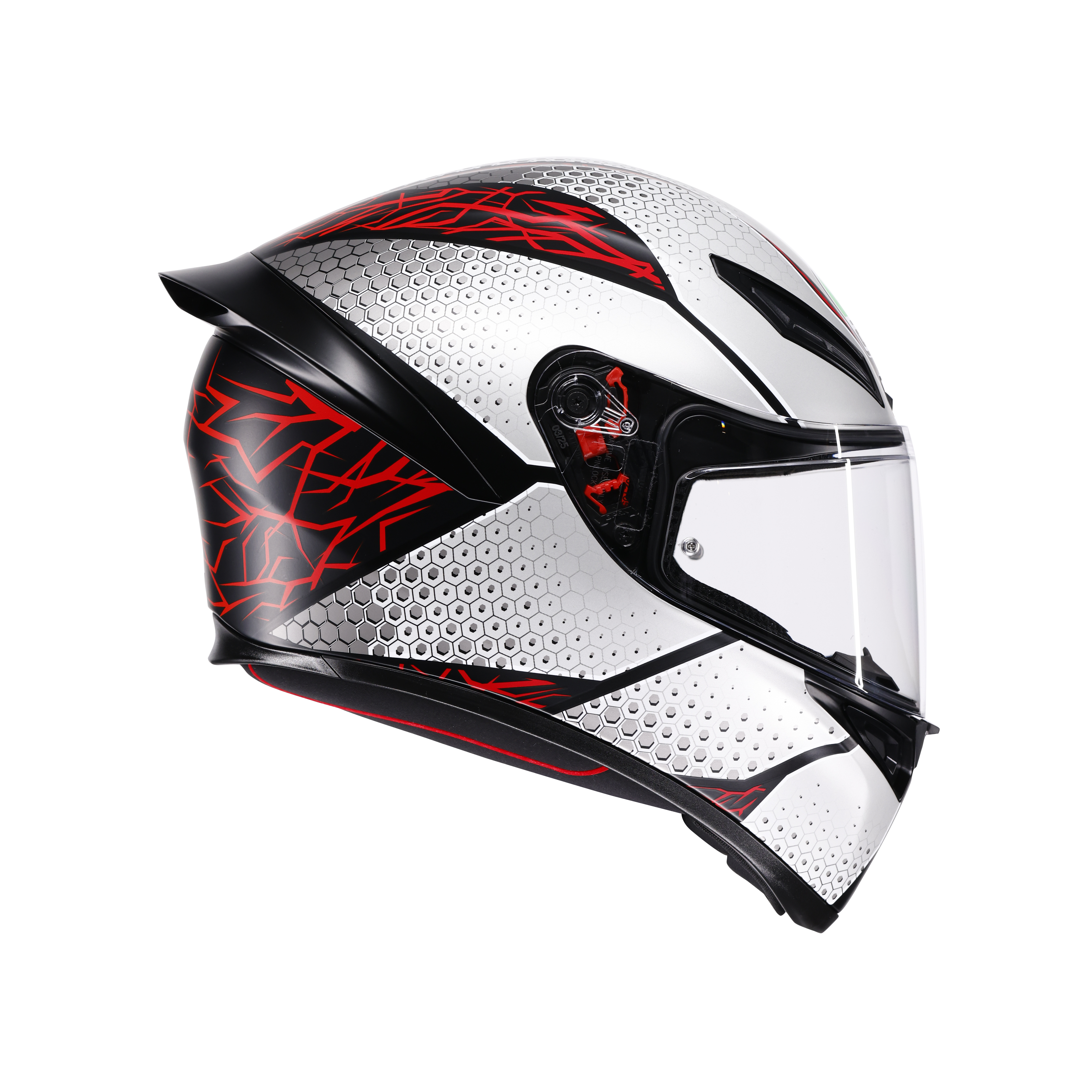 K1 S SPEEDARMOR MATT BLACK/GREY/RED - CASCO MOTO INTEGRAL DOT (E2206) -  - 3