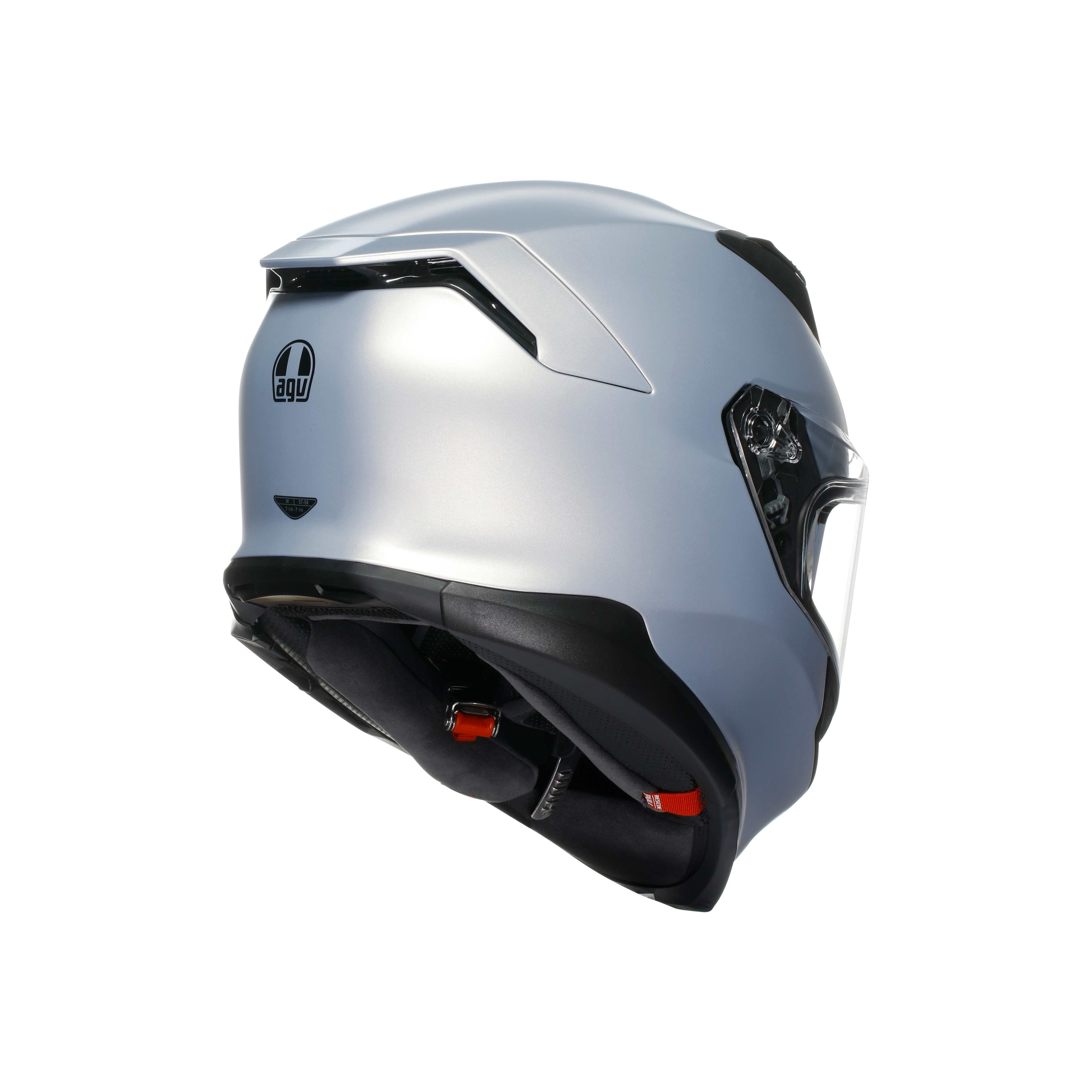 K7 MPLK MONO MATT PRISMA SILVER - MOTORBIKE FULL FACE HELMET DOT (E2206) -  - 6