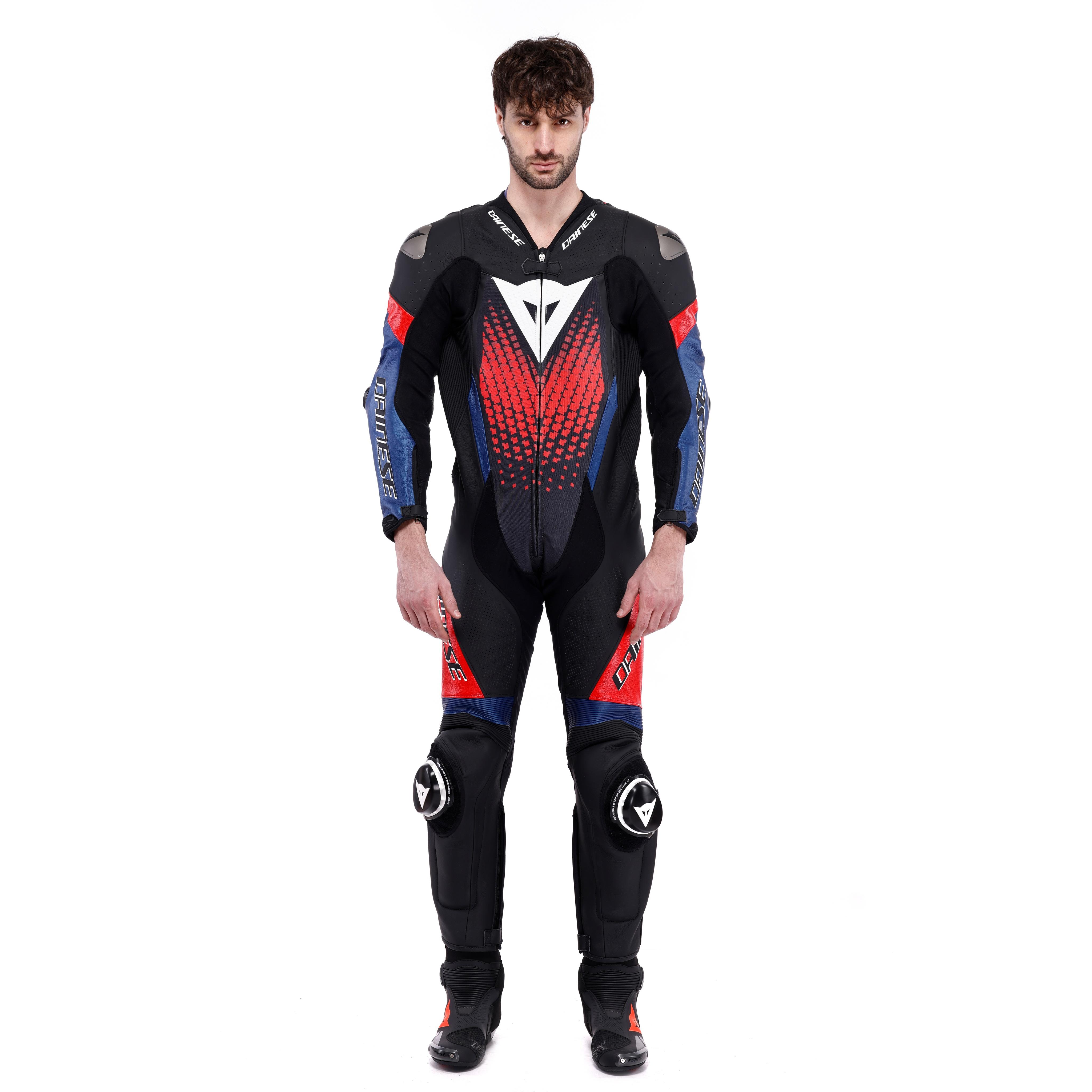 LAGUNA SECA 6 - EINTEILIGER PERFORIERTER LEDERANZUG HERREN - BLACK/BLUE/RED - 3