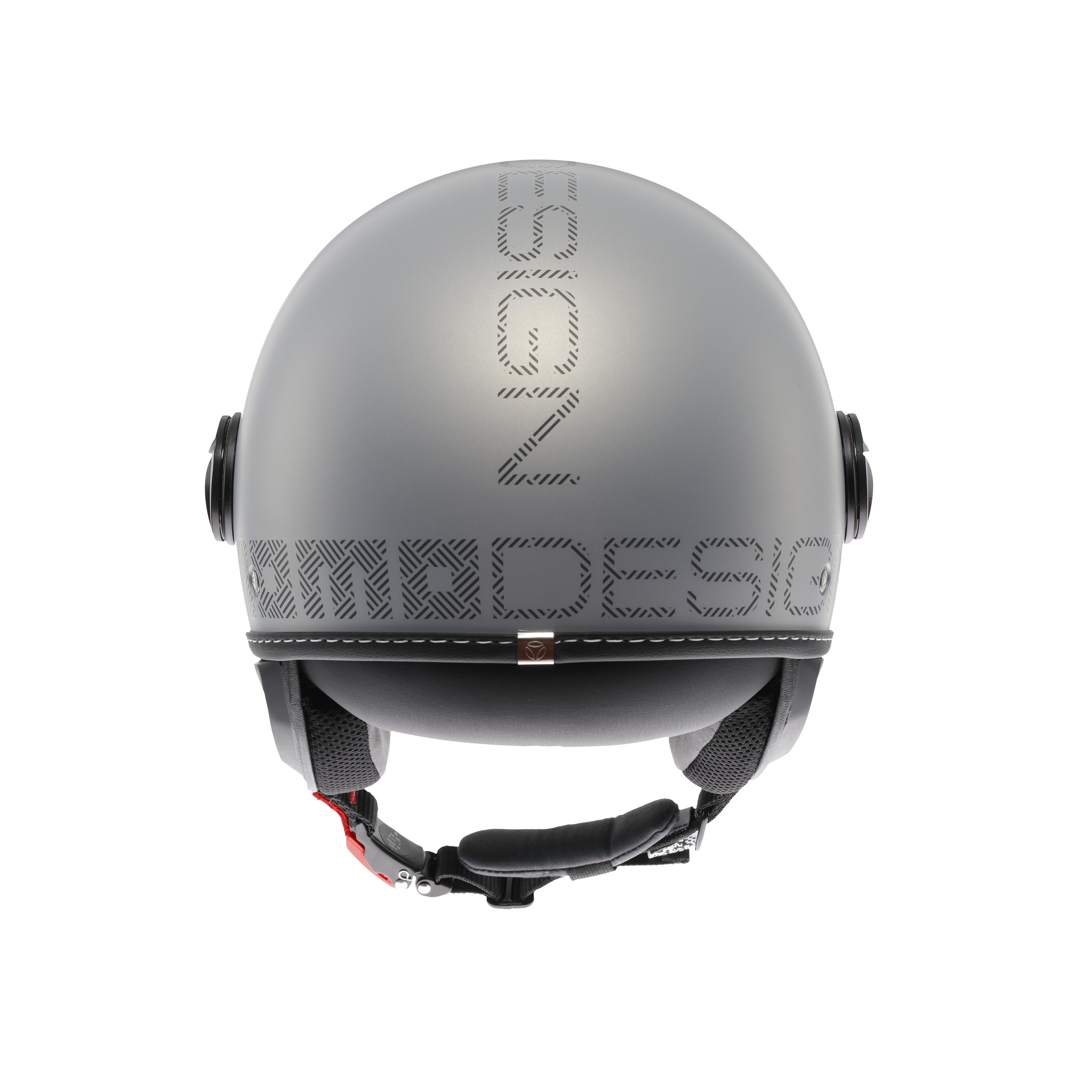 MOMODESIGN FGTR EVO MATT GREY / CERULEAN GREY - JET HELMET WITH DUAL VISOR E2206 -  - 5