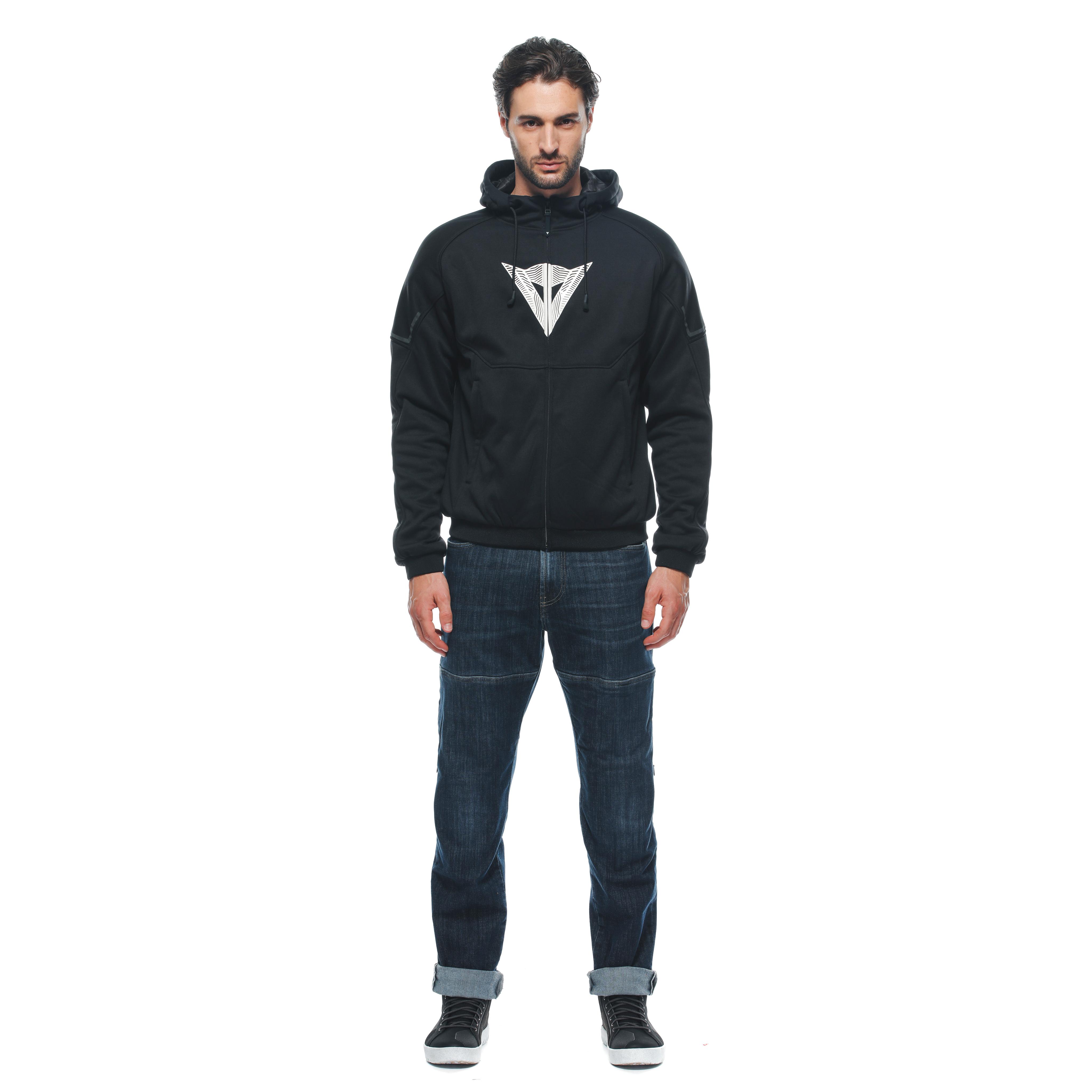 DAEMON-X SAFETY HOODIE - GIACCA MOTO IN TESSUTO UOMO - BLACK/BLACK/WHITE - 3