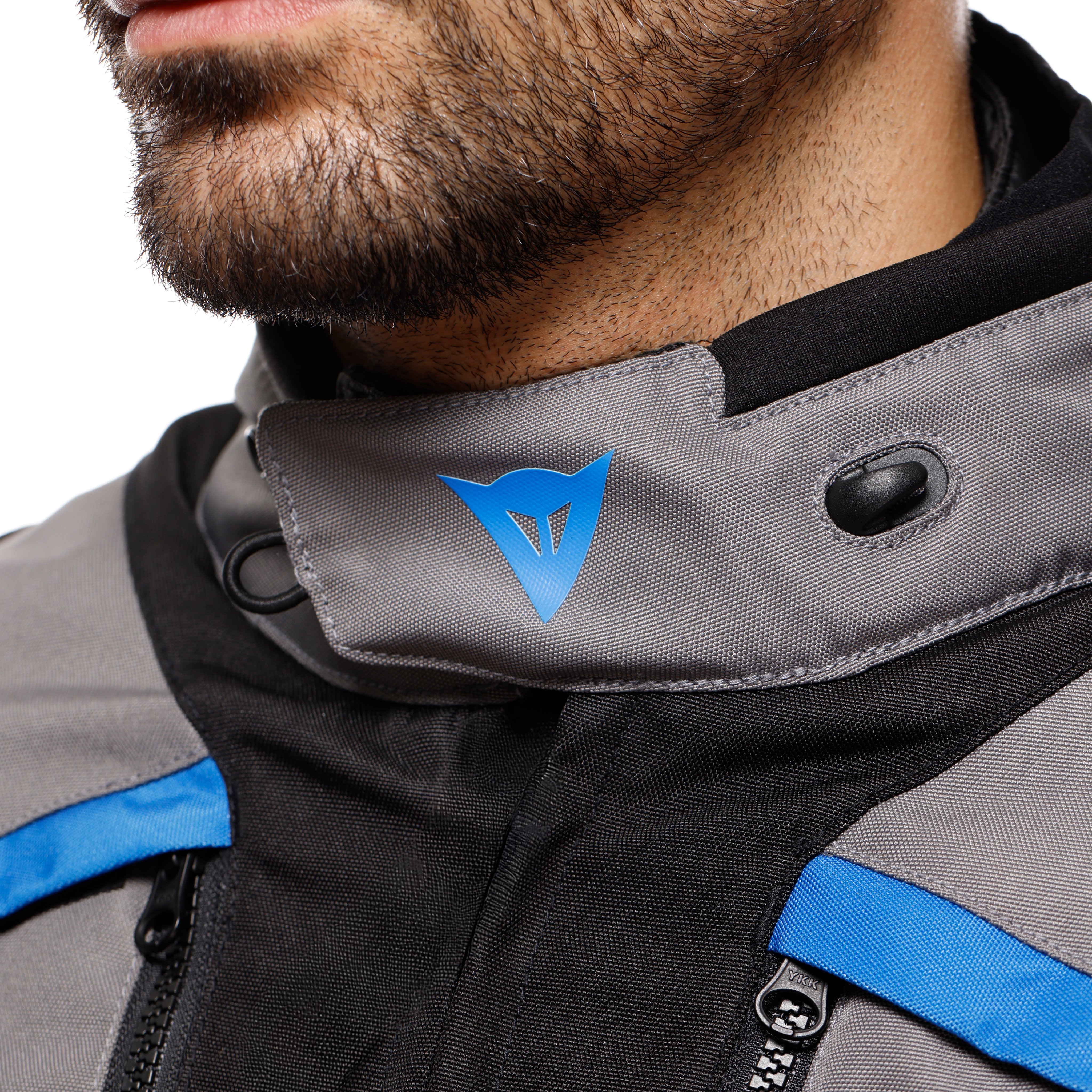 GULLFOSS&nbsp;D-DRY - MEN'S ALL SEASONS MOTORCYCLE JACKET - GARGOYLE/BLACK/BLUE - 6