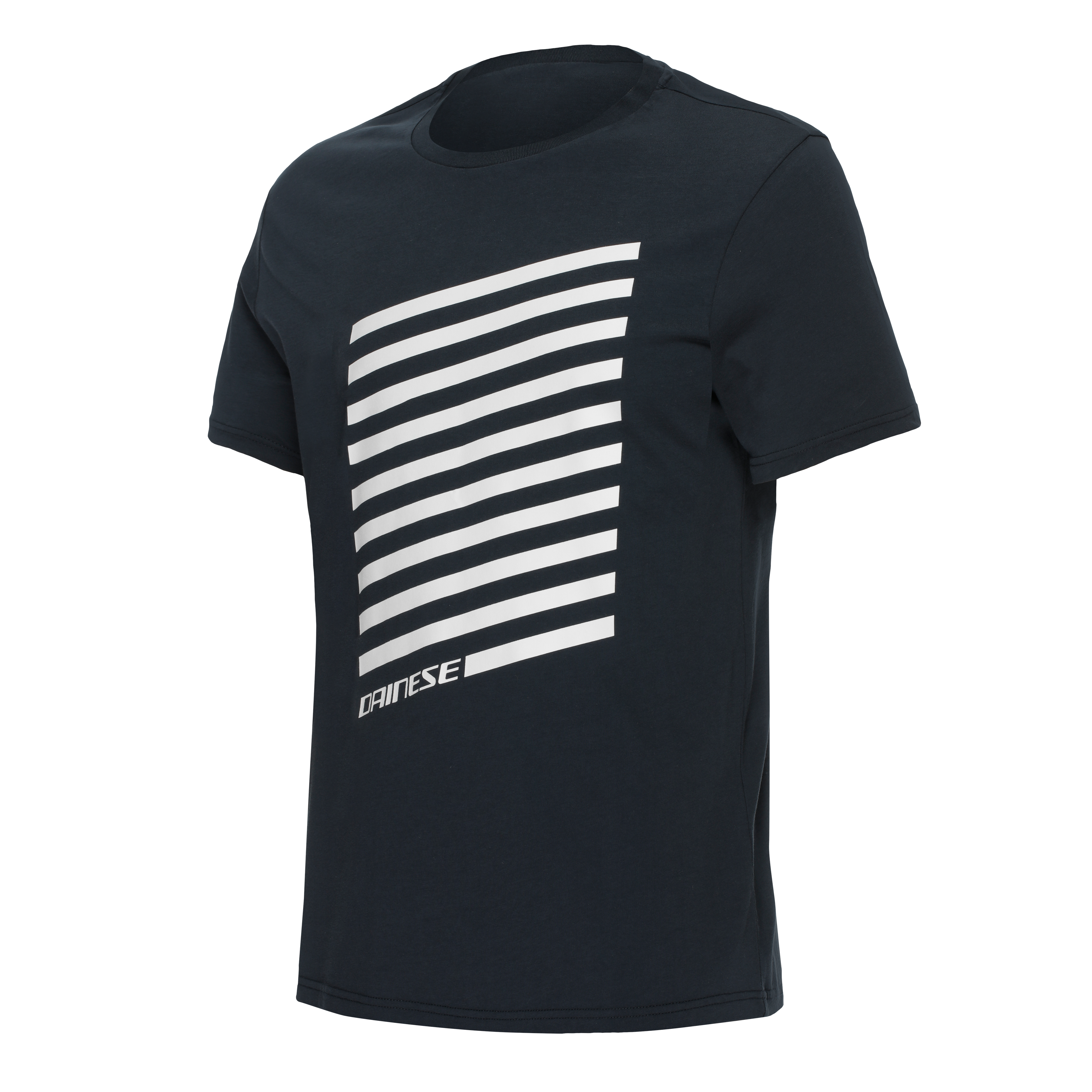 Dainese Men's Carbon/White Stripes - Geometrica - Crewneck T - Casual Wear - M
