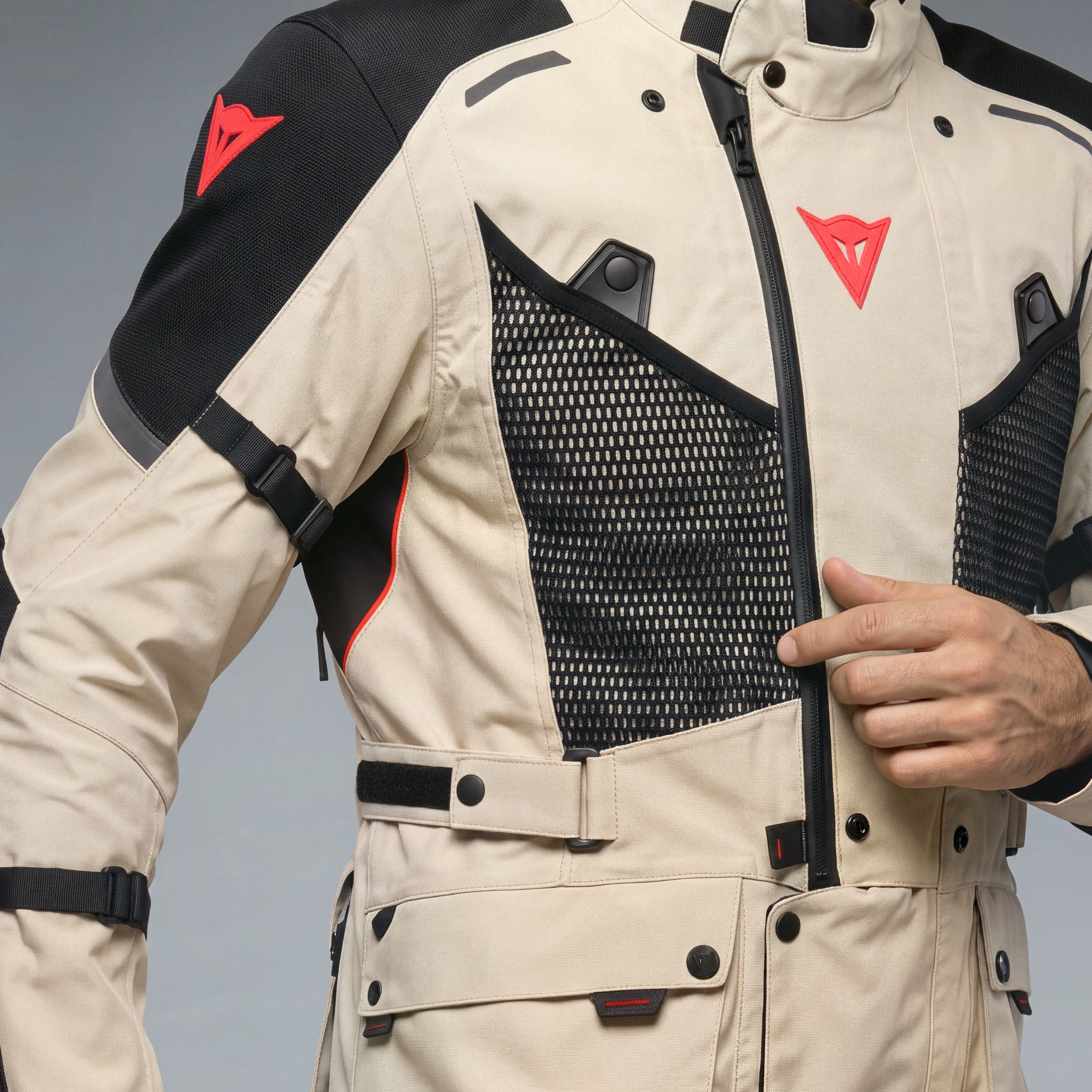 SUPER EXPEDITION - GORE-TEX MOTORCYCLE JACKET MEN - TIDAL FOAM/RED - 5