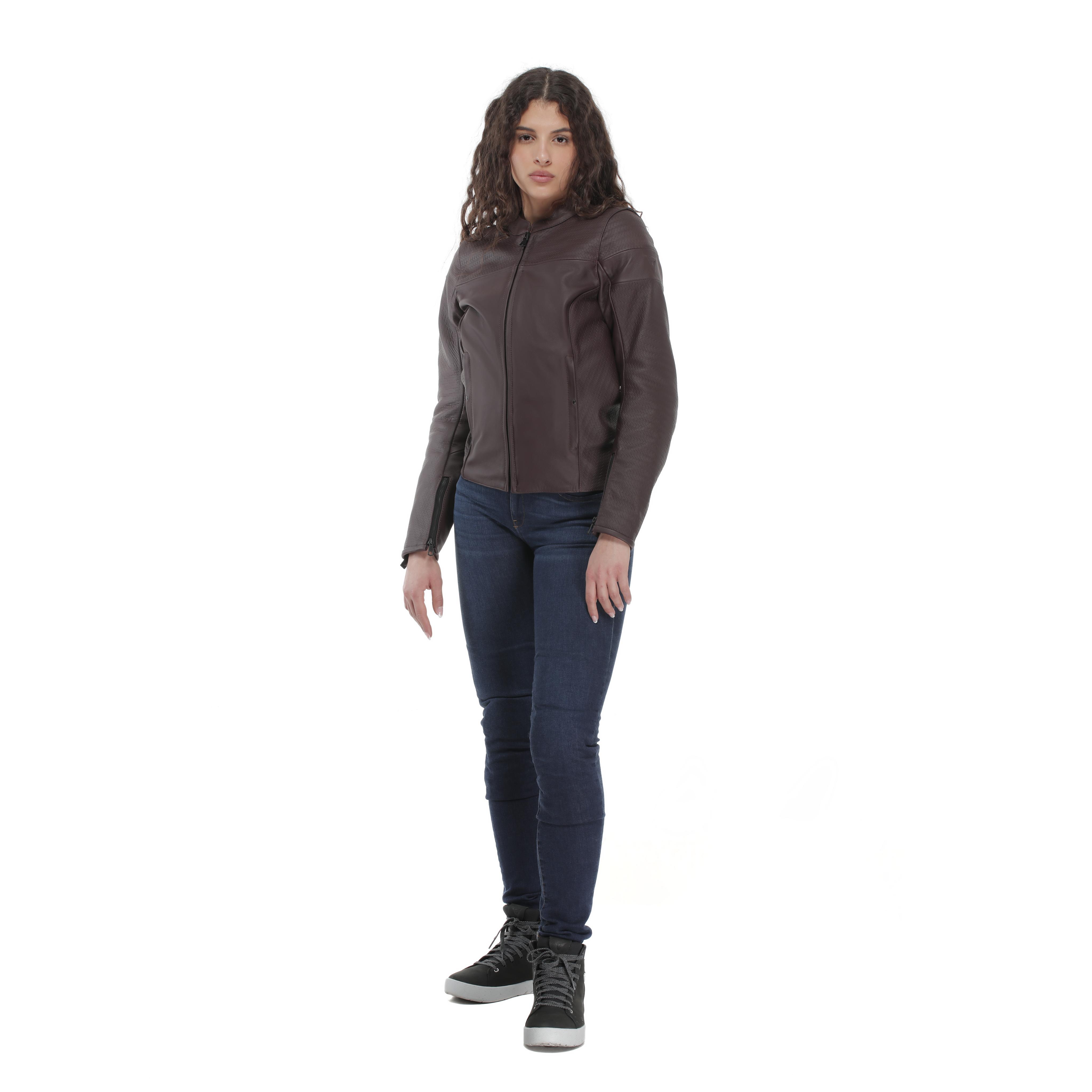 ITINERE - WOMEN'S MOTORCYCLE LEATHER JACKET - BORDEAUX - 3