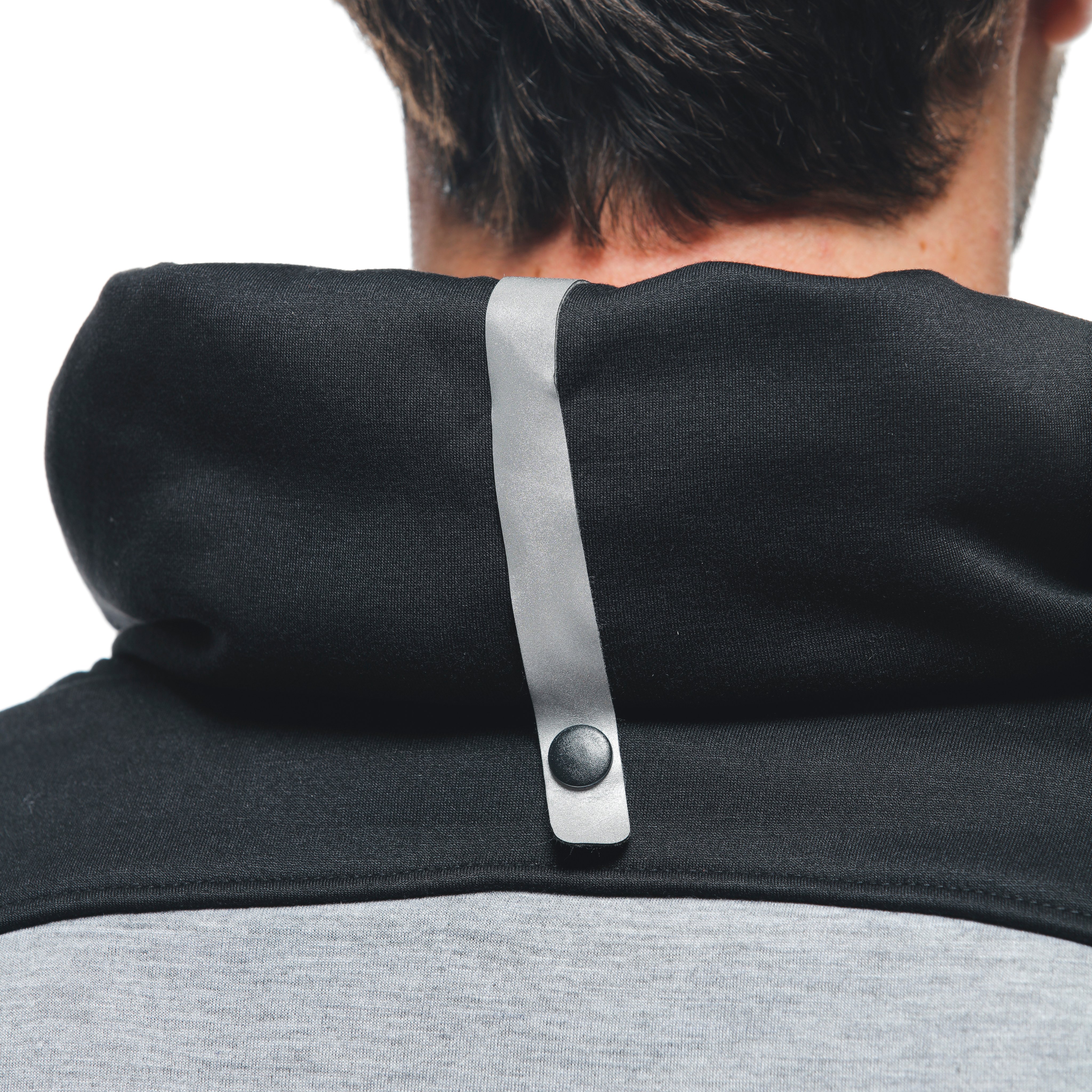 DAEMON-X SAFETY HOODIE - GIACCA MOTO IN TESSUTO UOMO - MELANGE-GRAY/BLACK/RED-FLUO - 13