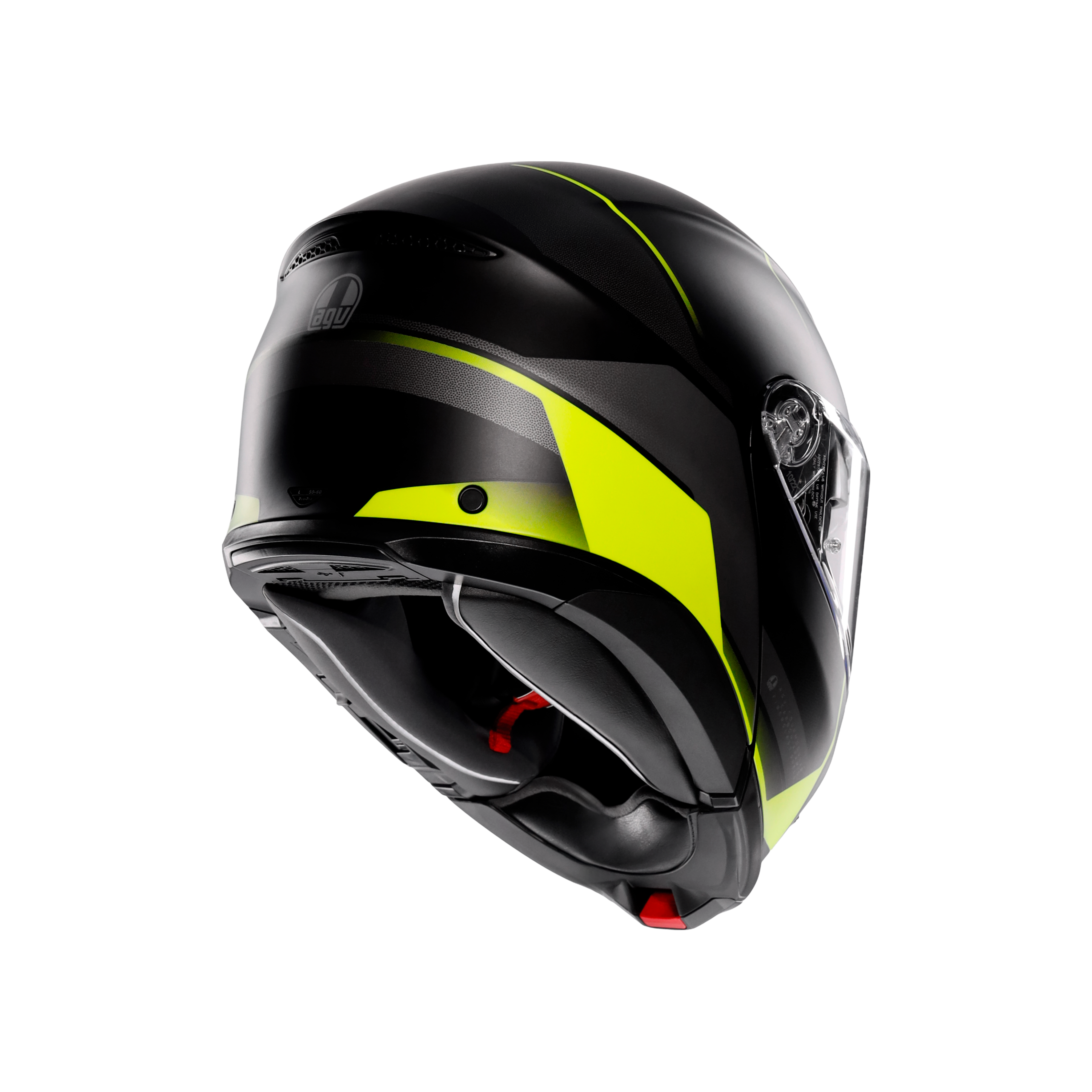 TOURMODULAR PERCEPTION MATT BLACK/YELLOW FLUO - CASQUE MOTO MODULAIRE E2206 -  - 4