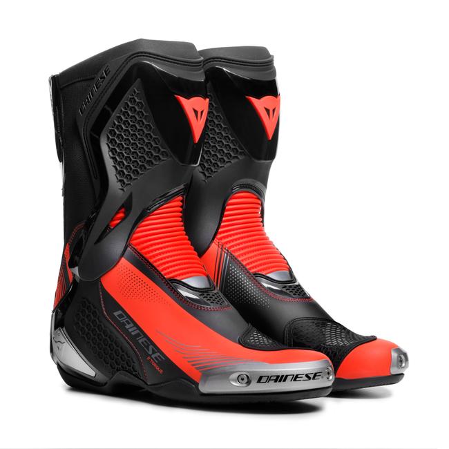 Dainese - Torque 4 - Cuir - Men - Black/red Fluo - 39