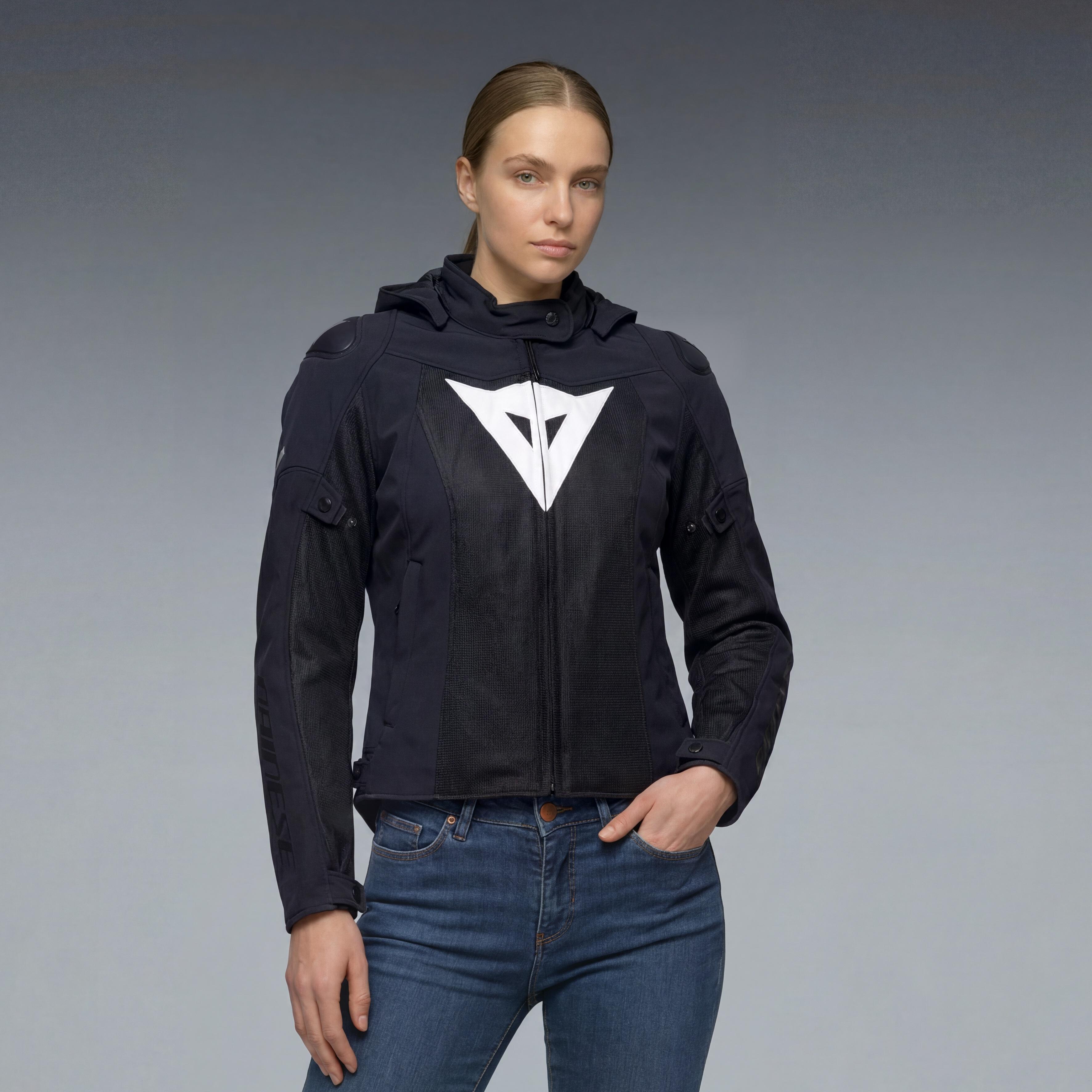 SUPER SPRINT AIR TEX - WOMEN'S SUMMER MESH MOTORCYCLE JACKET - BLACK/WHITE - 3