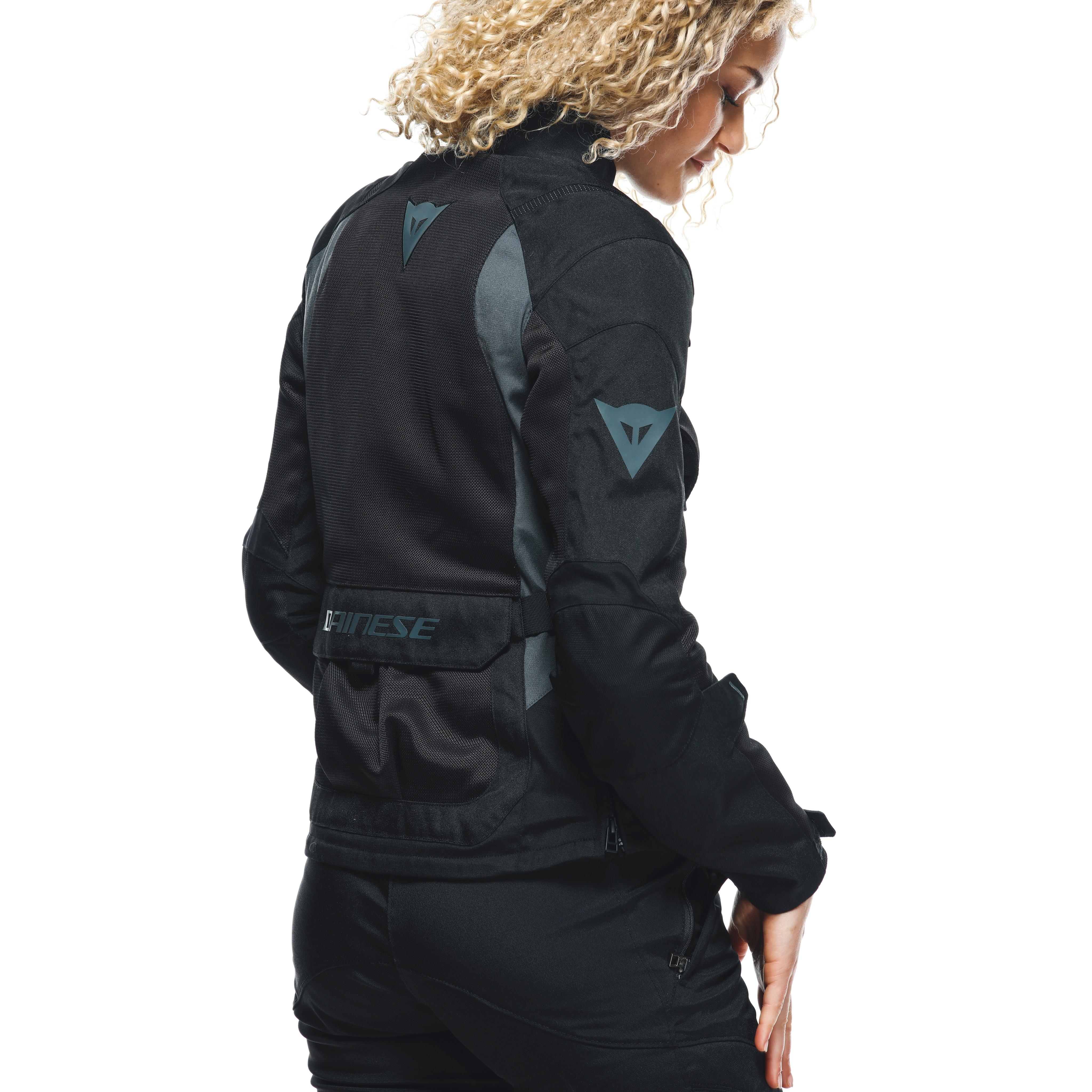 DESERT TEX - WOMEN'S TOURING SUMMER MOTORCYCLE JACKET IN FABRIC - BLACK/BLACK/EBONY - 11