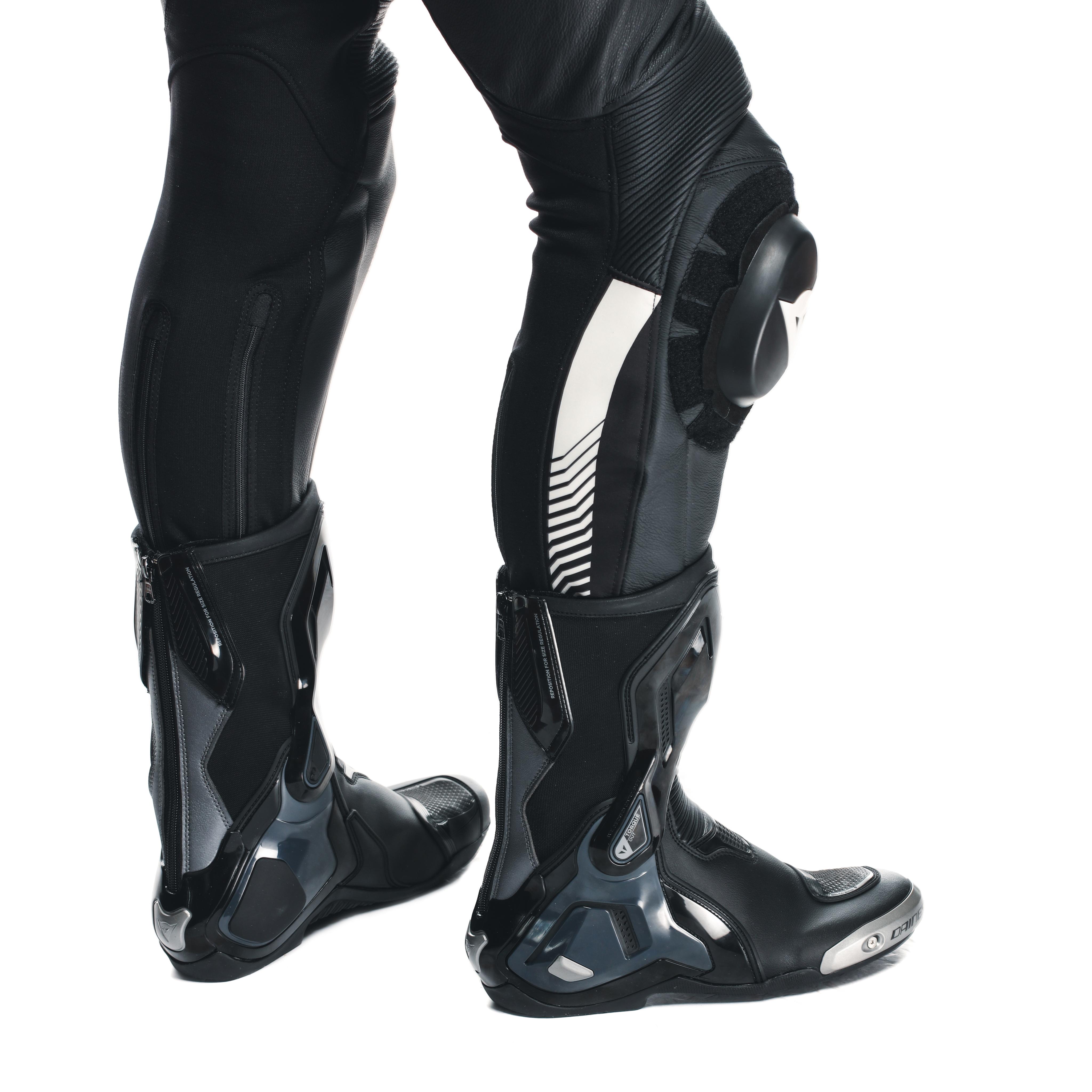 LAGUNA SECA 5 - MEN'S 2-PIECE MOTORCYCLE PERFORATED LEATHER SUIT - BLACK/BLACK/WHITE - 13
