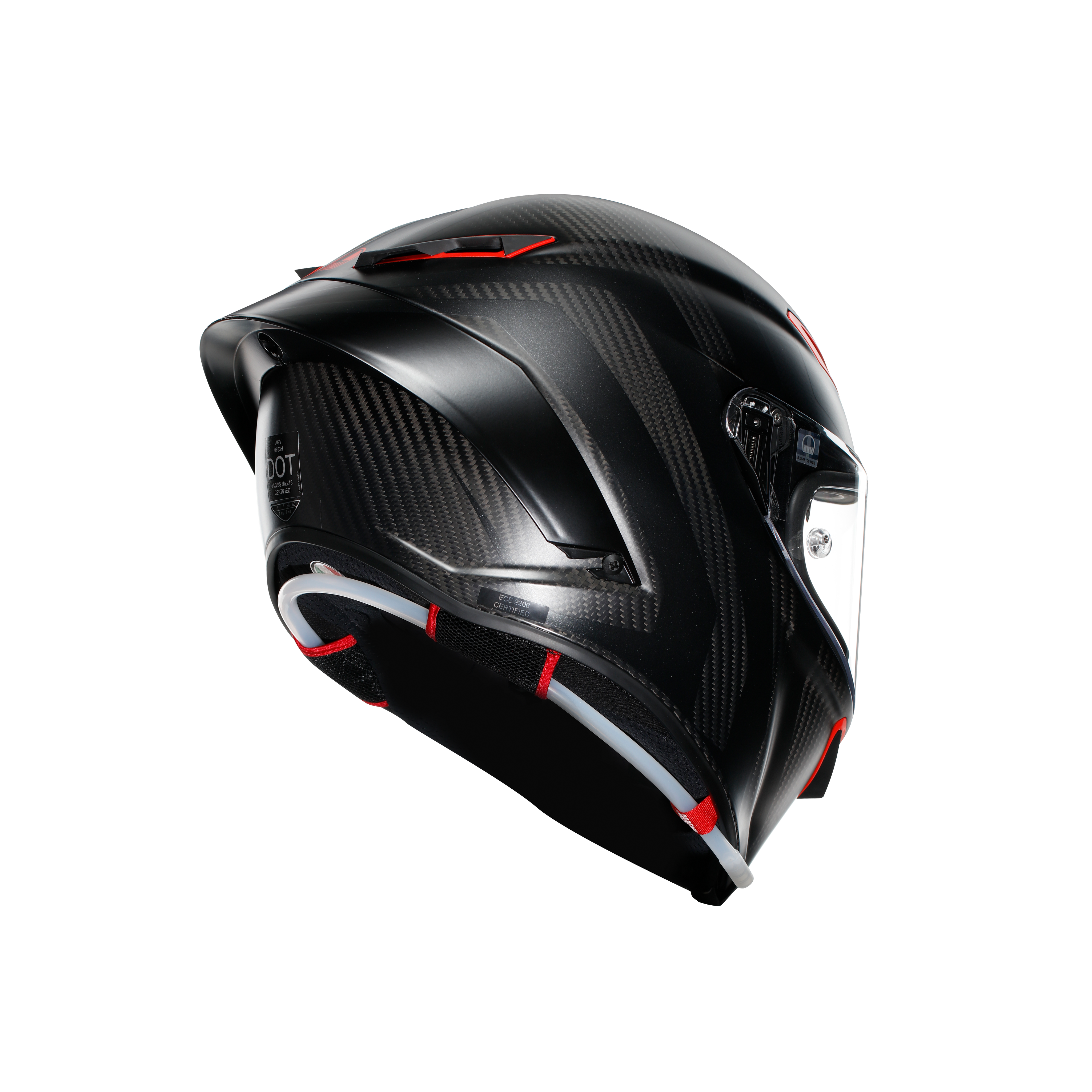 PISTA GP RR INTREPIDO MATT CARBON/BLK/RED - MOTORBIKE FULL FACE HELMET E2206 DOT -  - 6