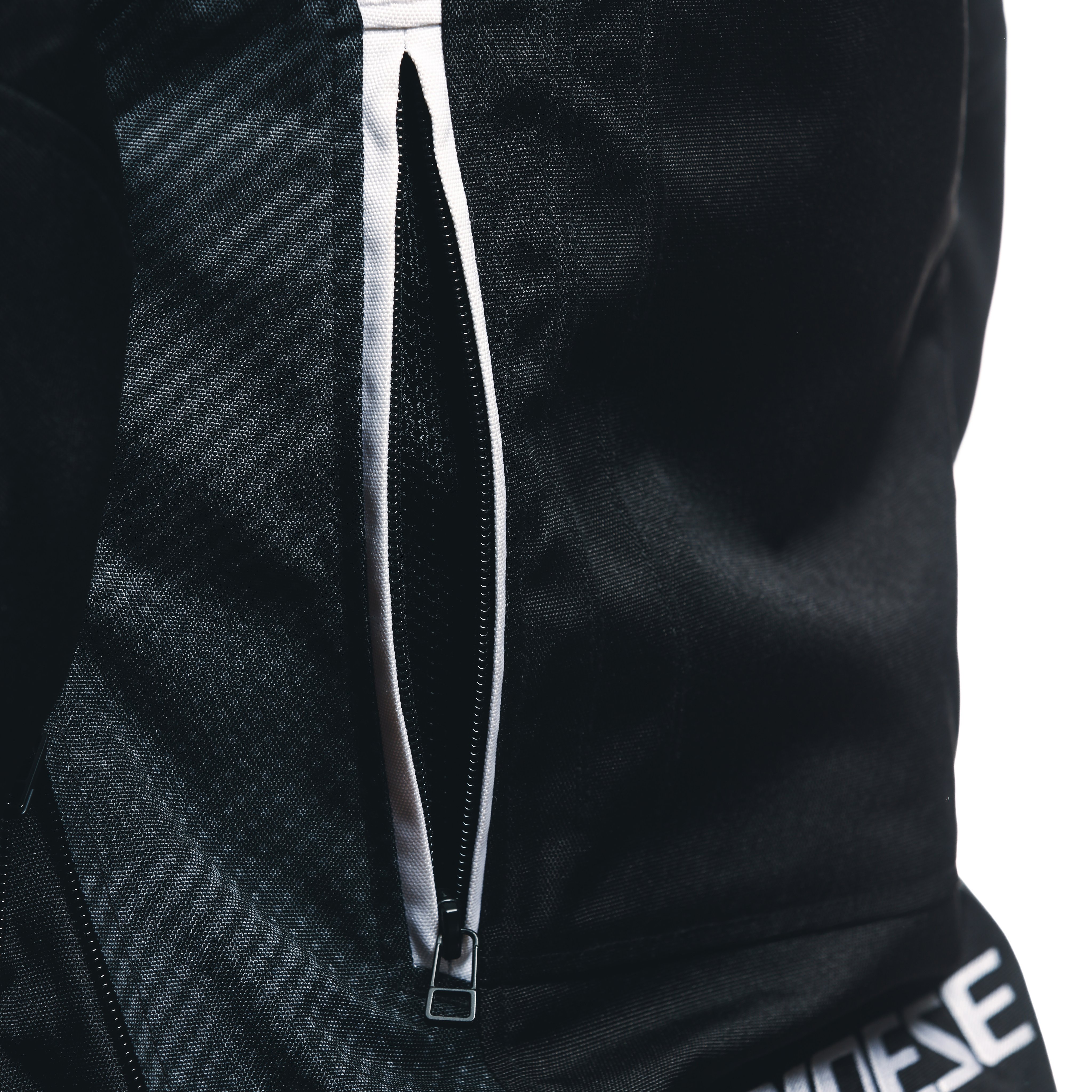 AVRO 5 - CHAQUETA DE MOTO DE TELA PARA MUJER - BLACK/WHITE/BLACK - 10
