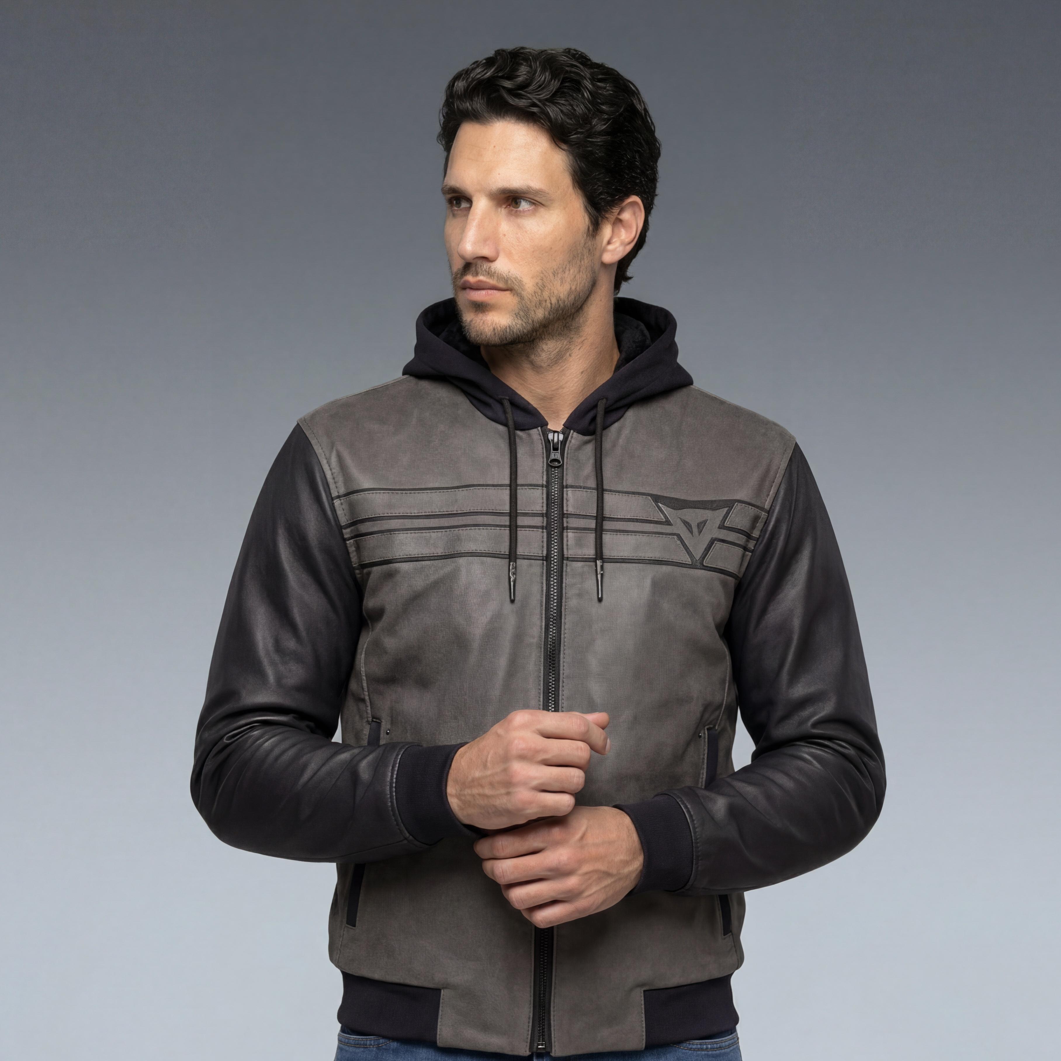 VINTEDGE - BLOUSON MOTO EN CUIR HOMME - BLACK - 3