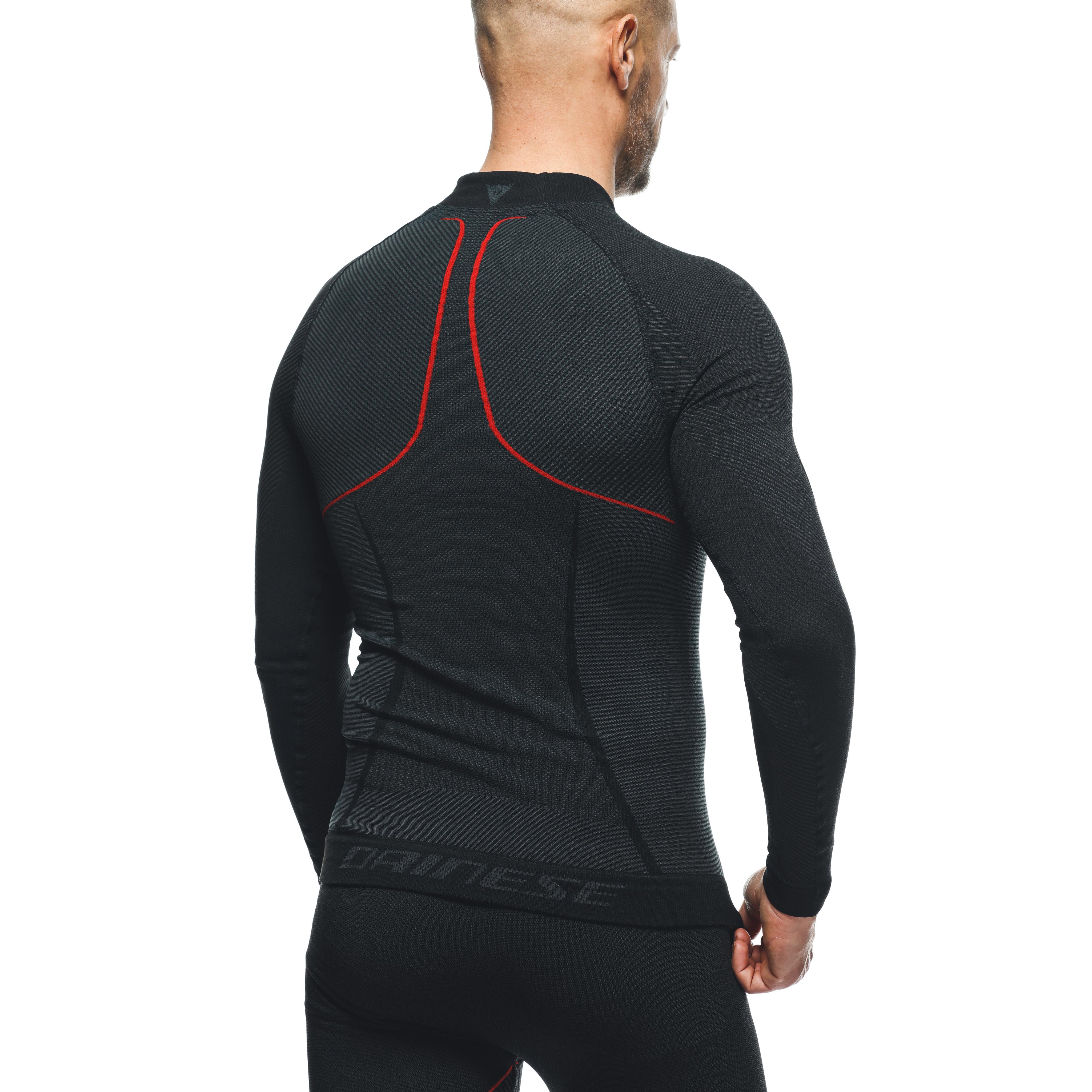 THERMAL MOTORCYCLE LONG SLEEVE SHIRT MEN - MID LAYER WINTER - BLACK/RED - 7