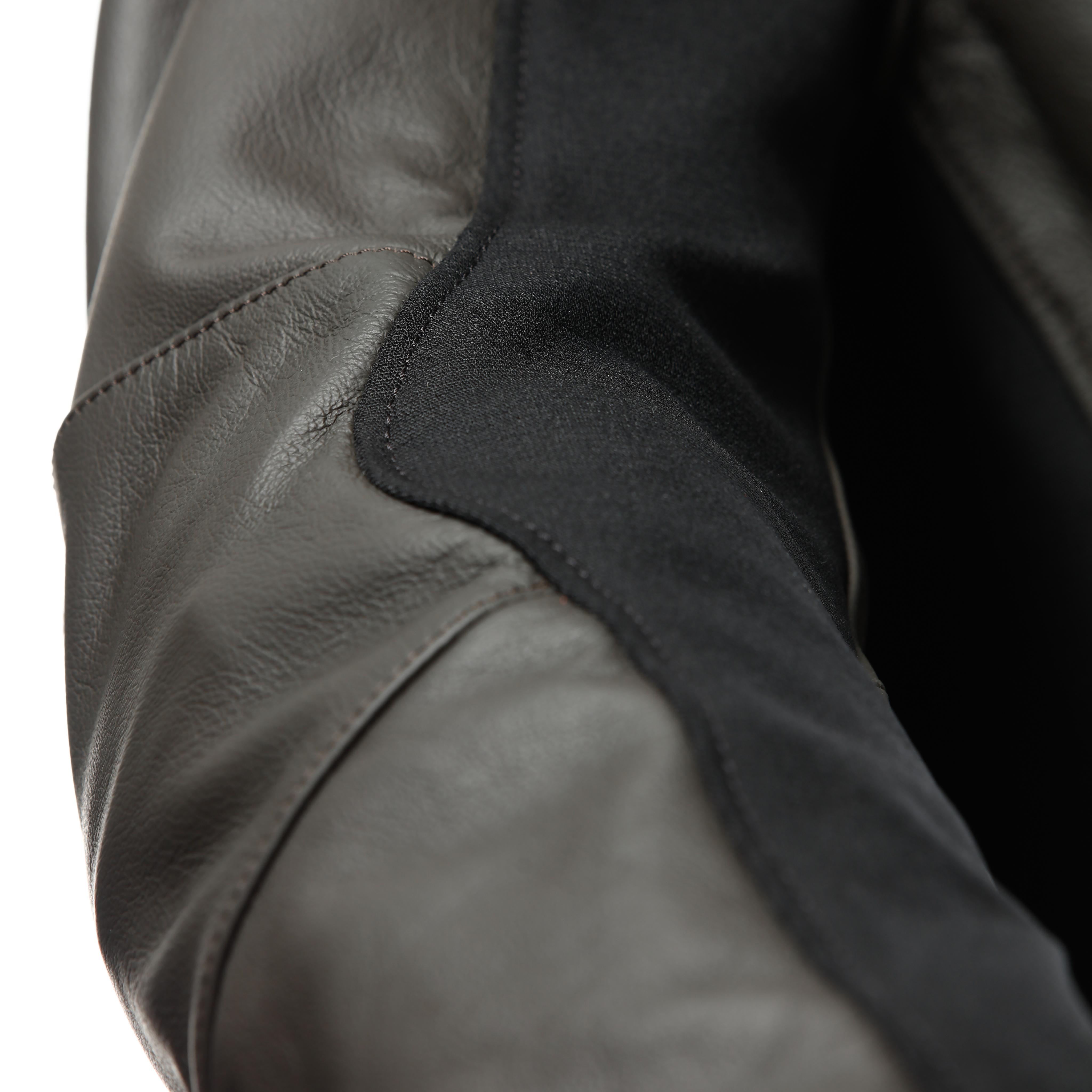 ISTRICE - MEN'S MOTORCYCLE LEATHER JACKET - DARK-BROWN - 14