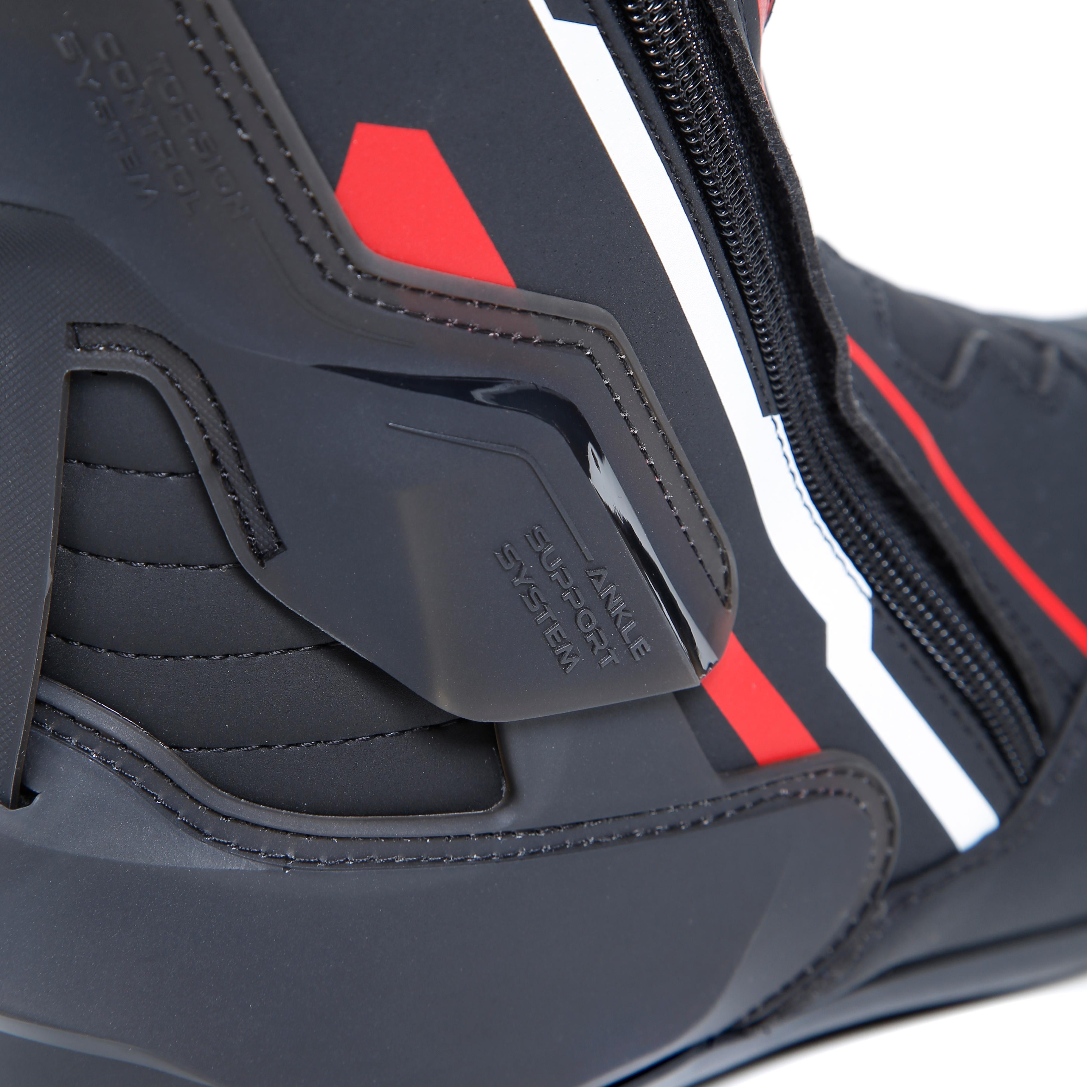 S-TR1 MEN'S MOTORCYCLE BOOTS - BLACK/RED/WHITE -  - 11