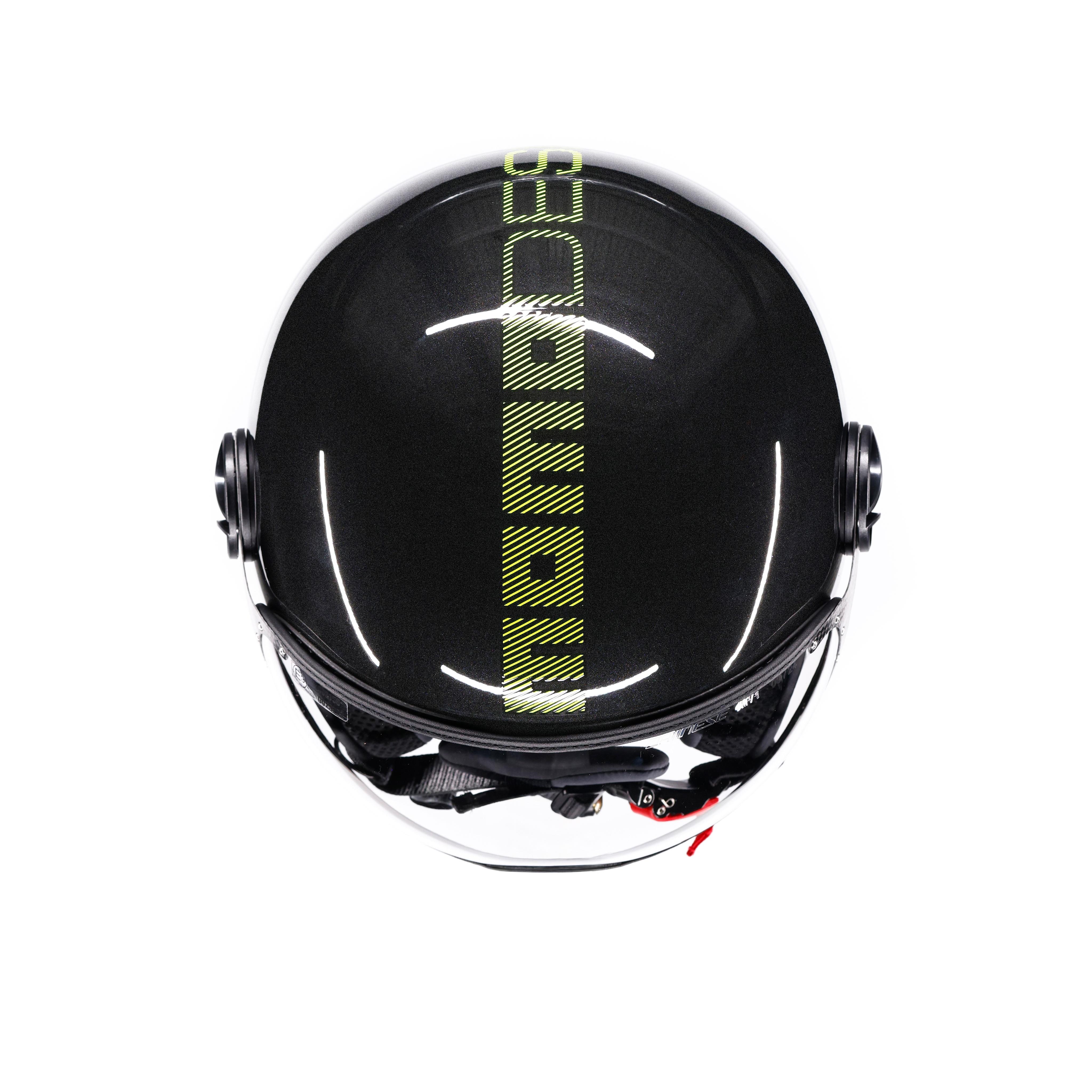 MOMODESIGN FGTR CLASSIC STRIPES GLITTER/YELLOW FLUO  - JET HELMET WITH VISOR E2206 -  - 6