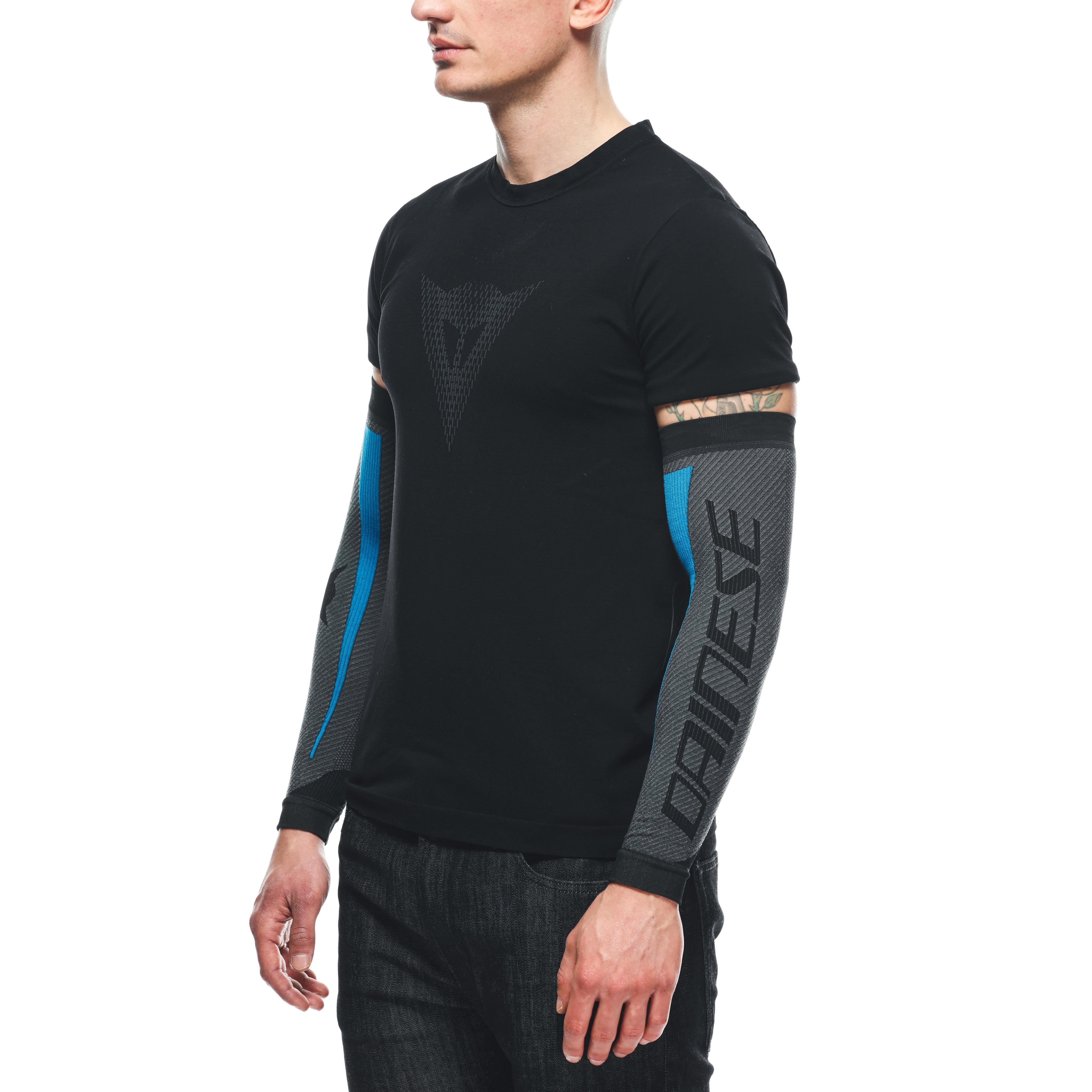TECHNICAL MOTORCYCLE ARM WARMERS - BASE LAYER SUMMER - BLACK/BLUE - 3