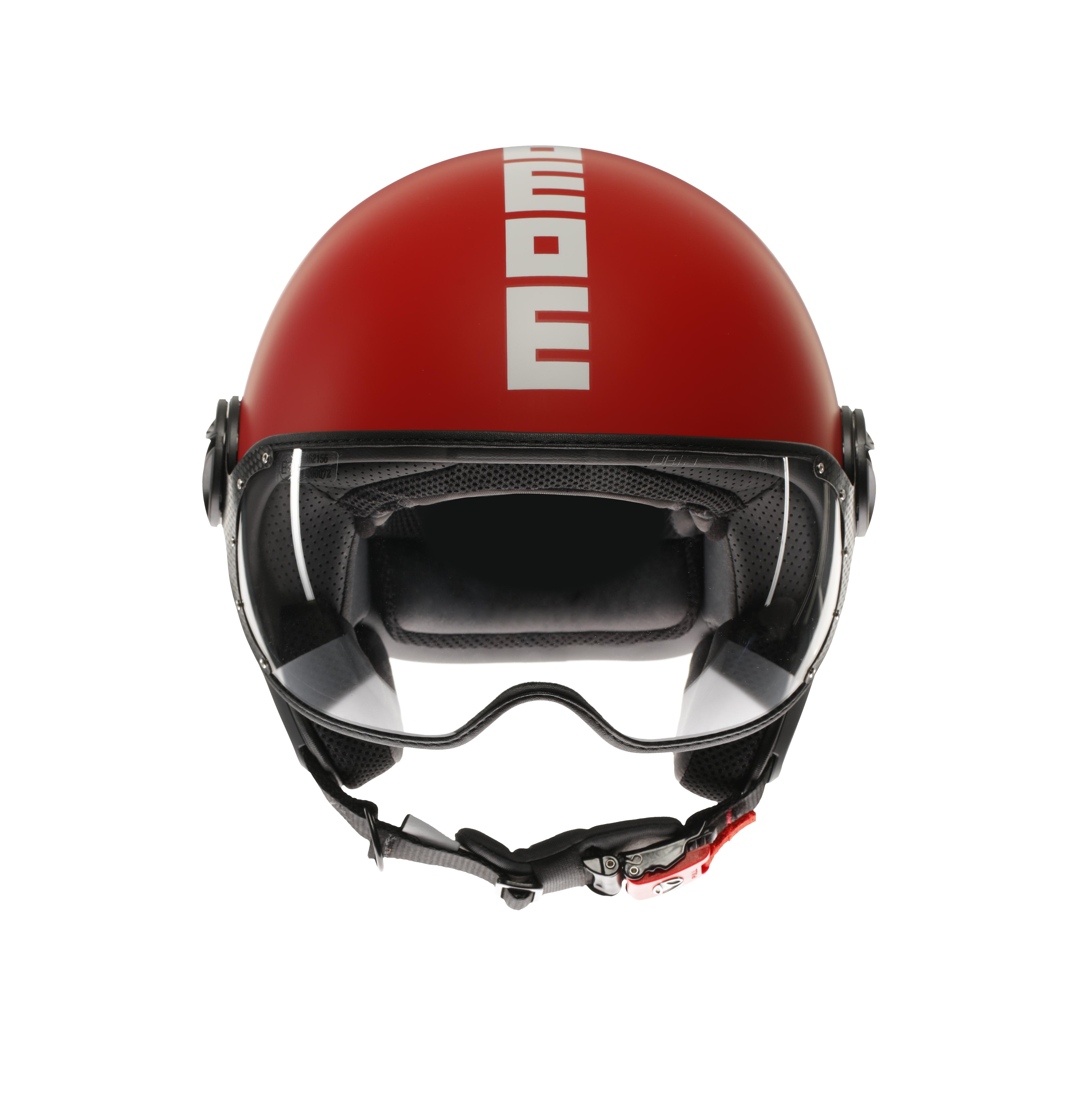MOMODESIGN FGTR CLASSIC CANDY MATT ROT / WEISS - JET-HELM MIT VISIER E2206 -  - 2