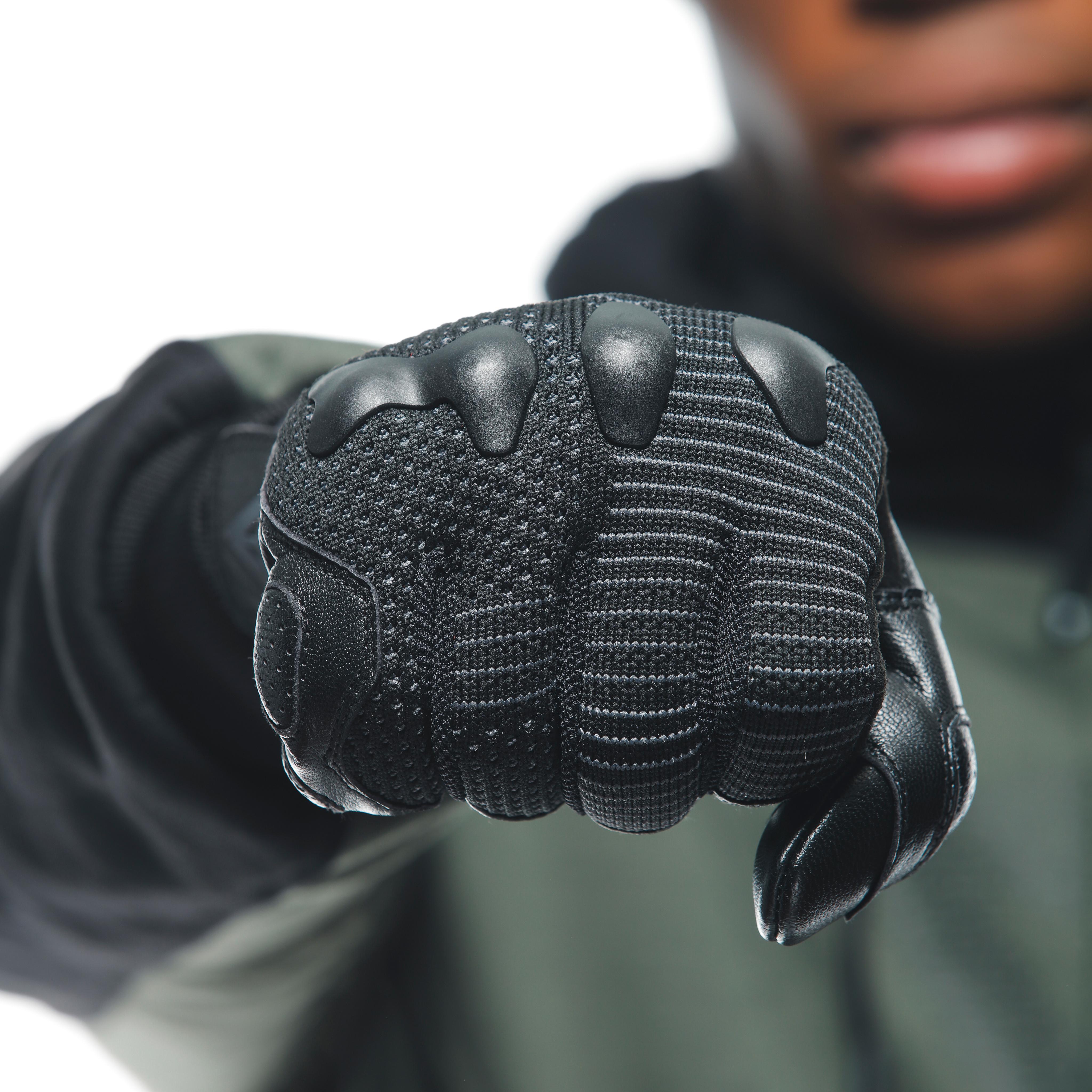 UNRULY ERGO-TEK - MEN'S MOTORCYCLE TEXTILE GLOVES - BLACK/ANTHRACITE - 11