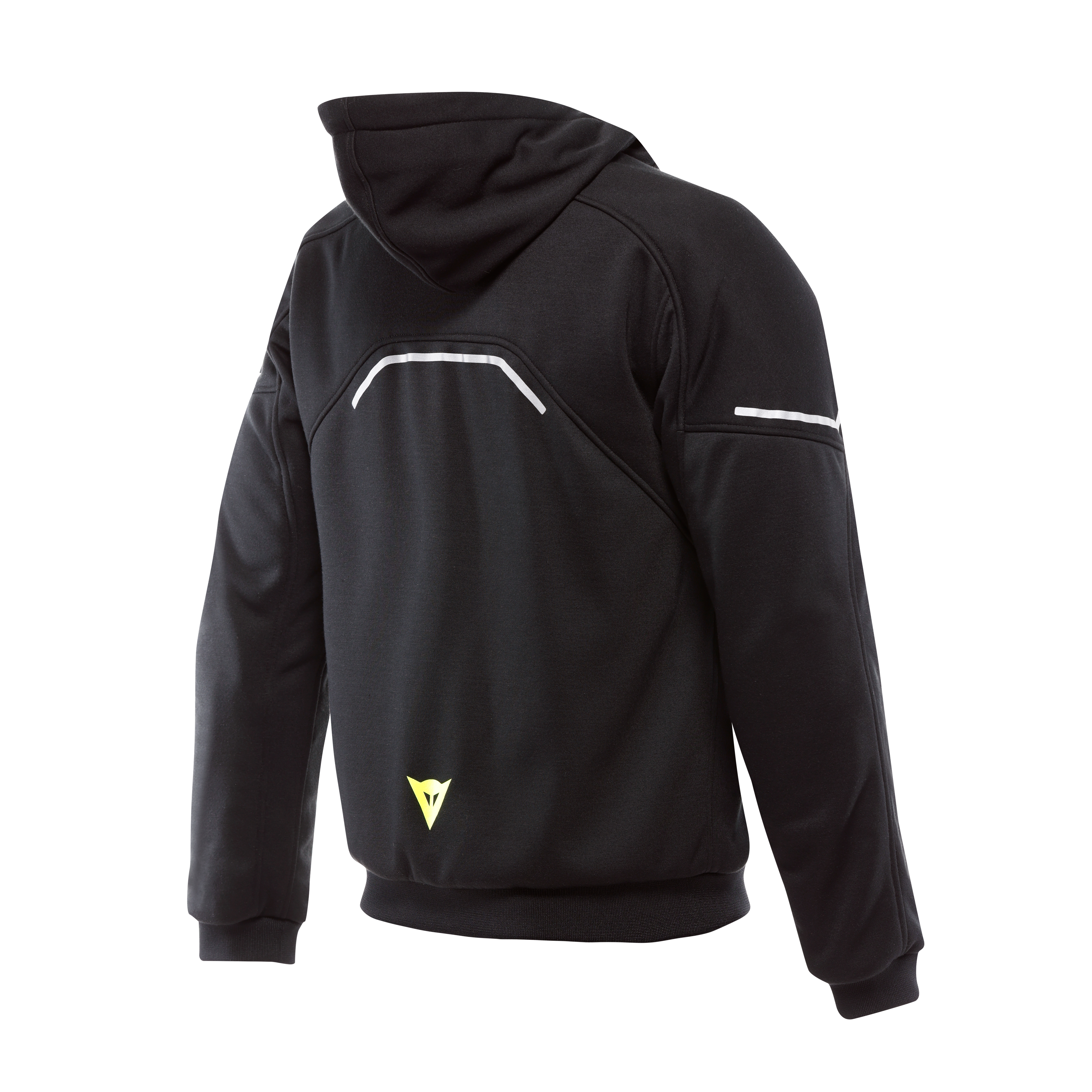 VR46 HOODIE FULL ZIP - MEN'S PROTECTIVE MOTORCYCLE HOODIE - BLACK/YELLOW-FLUO - 2