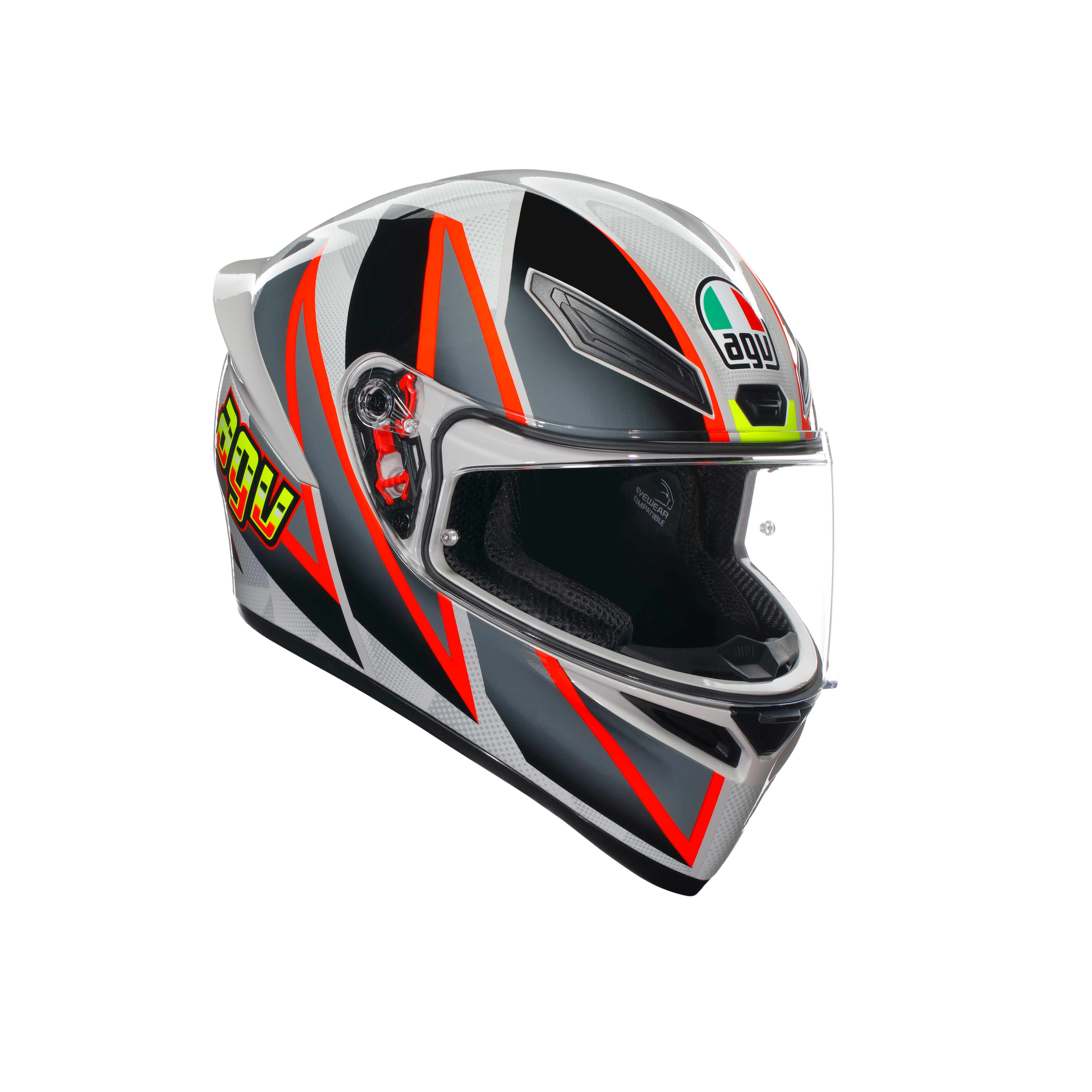 K1 S DOT(E2206) - BLIPPER GREY/RED | AGV