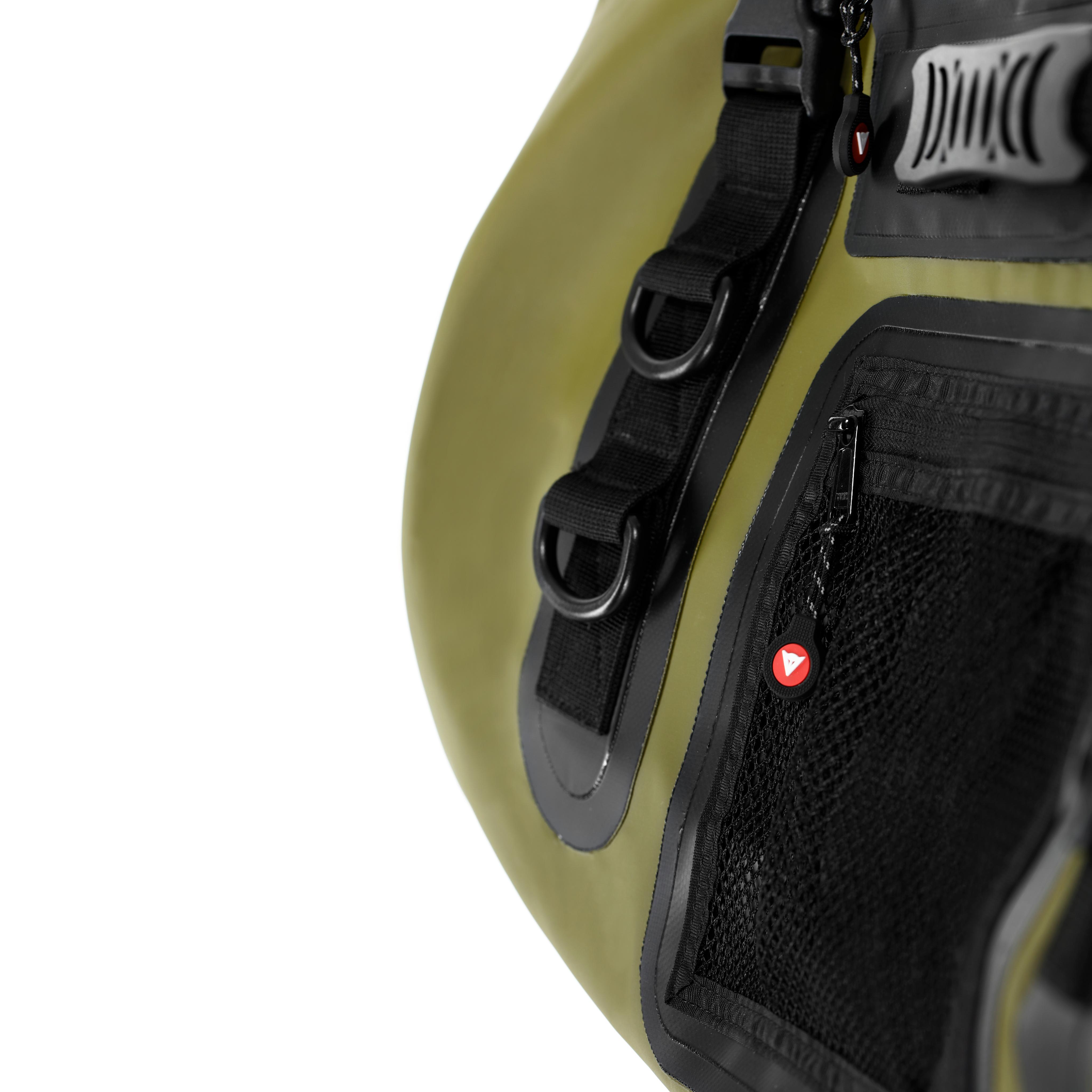 DUFFLE EXPLORER - MOTORCYCLE WATERPROOF DUFFEL BAG (60 LT)  - BLACK/GREEN - 7