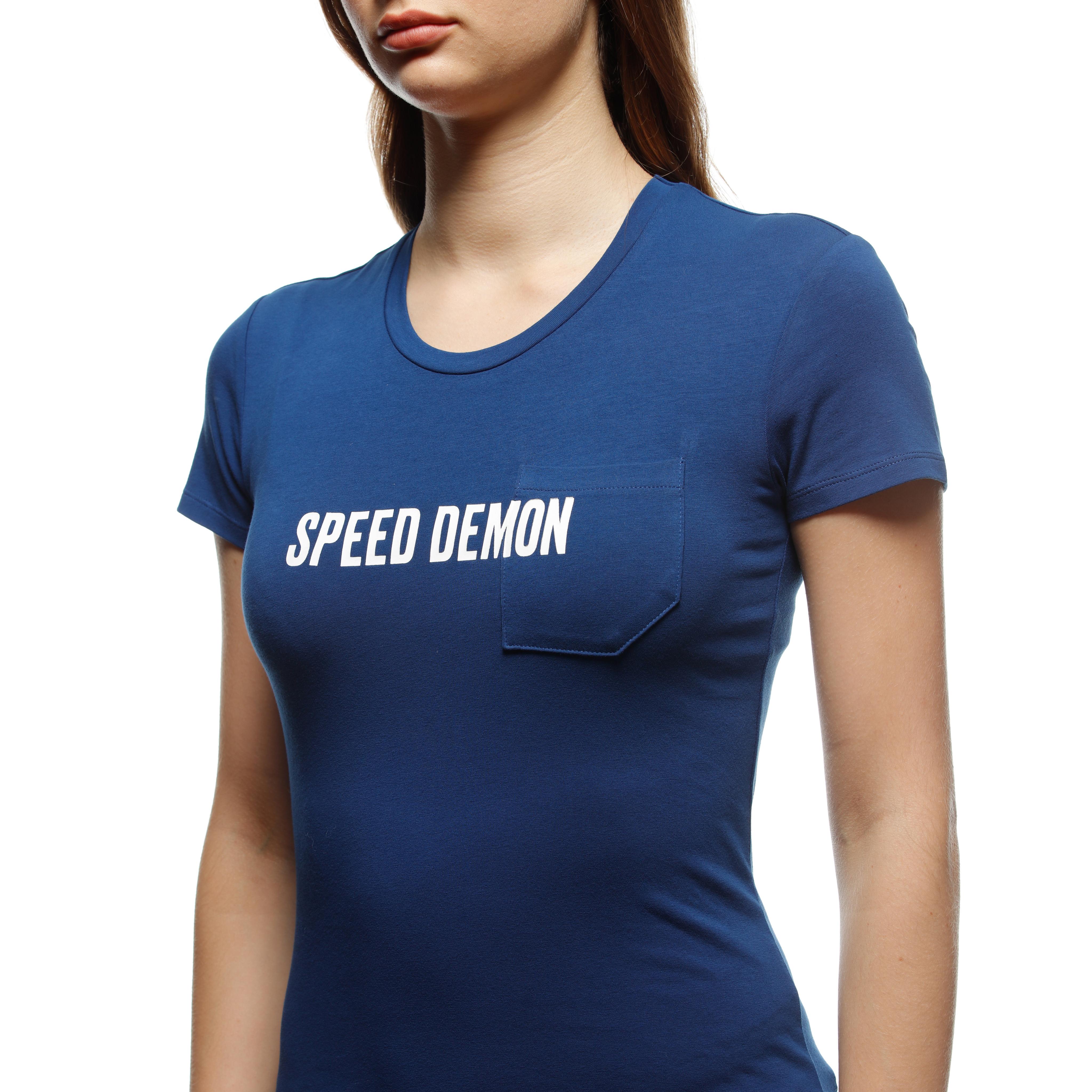 DEMON POCKET - T-SHIRT DONNA - NAVY PEONY - 9