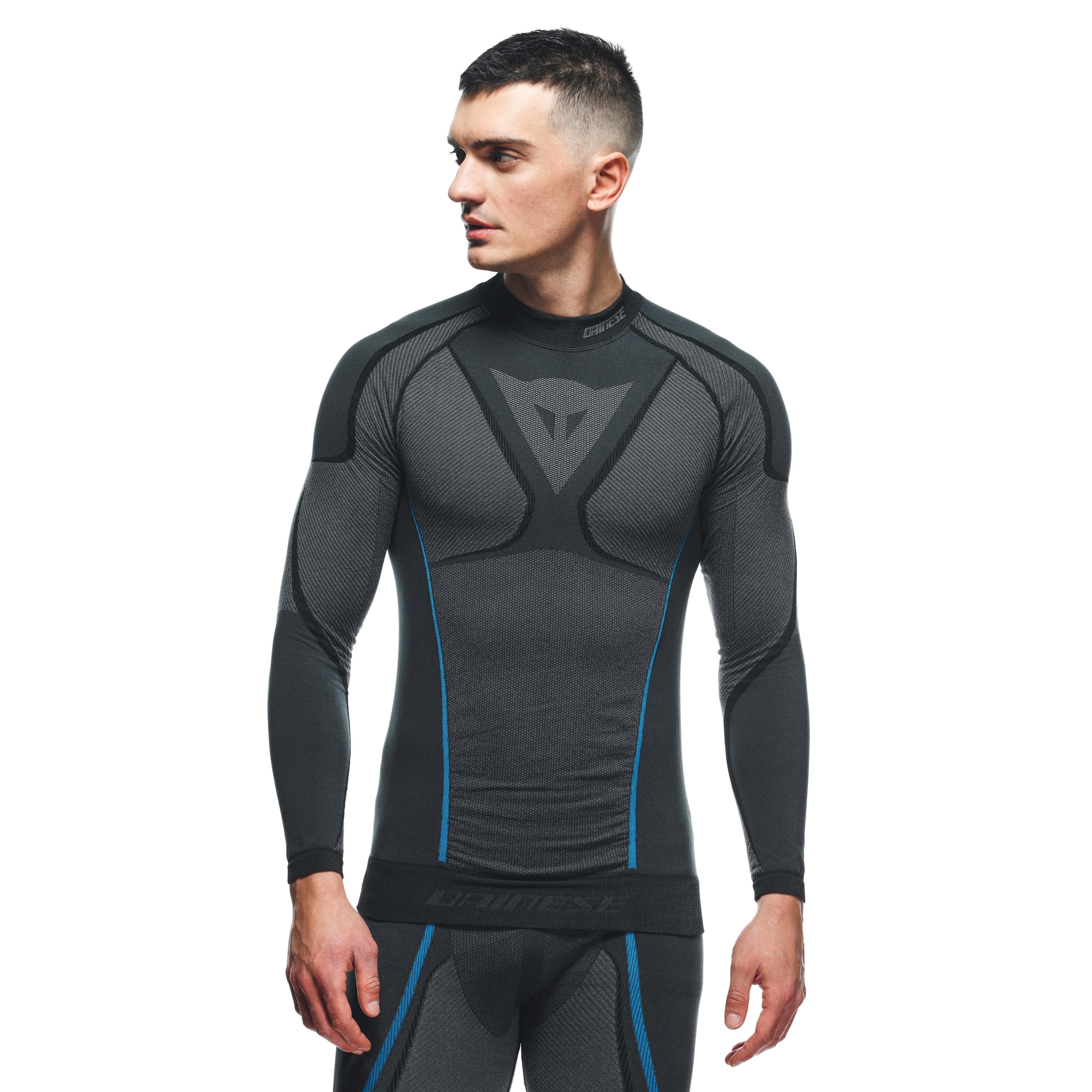 HEREN MOTORFIETS TECHNISCH LONGSLEEVE SHIRT - BLACK/BLUE - 8