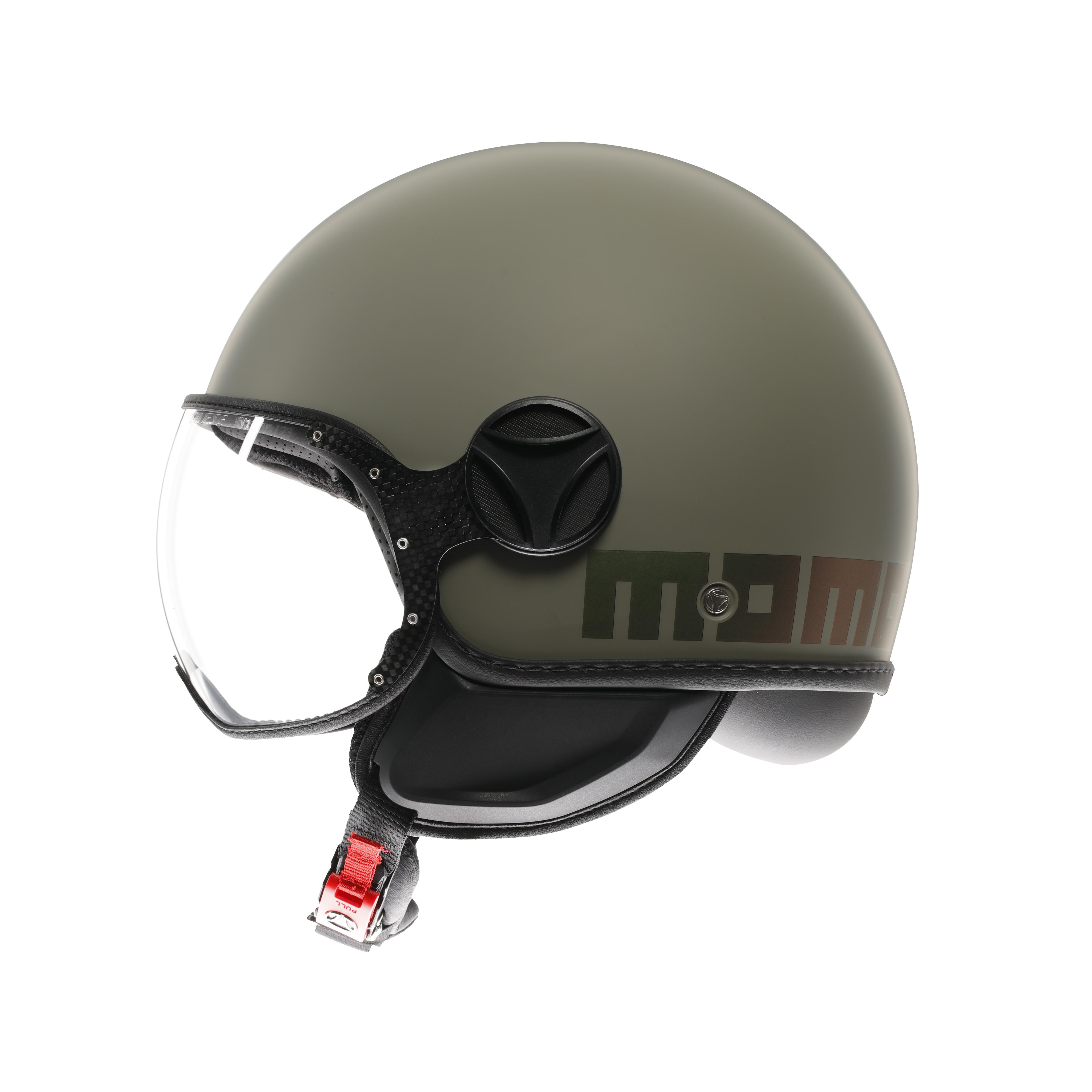 MOMODESIGN FGTR CLASSIC FLIP MATT GREEN / BRONZE - JET HELMET WITH VISOR E2206 -  - 4