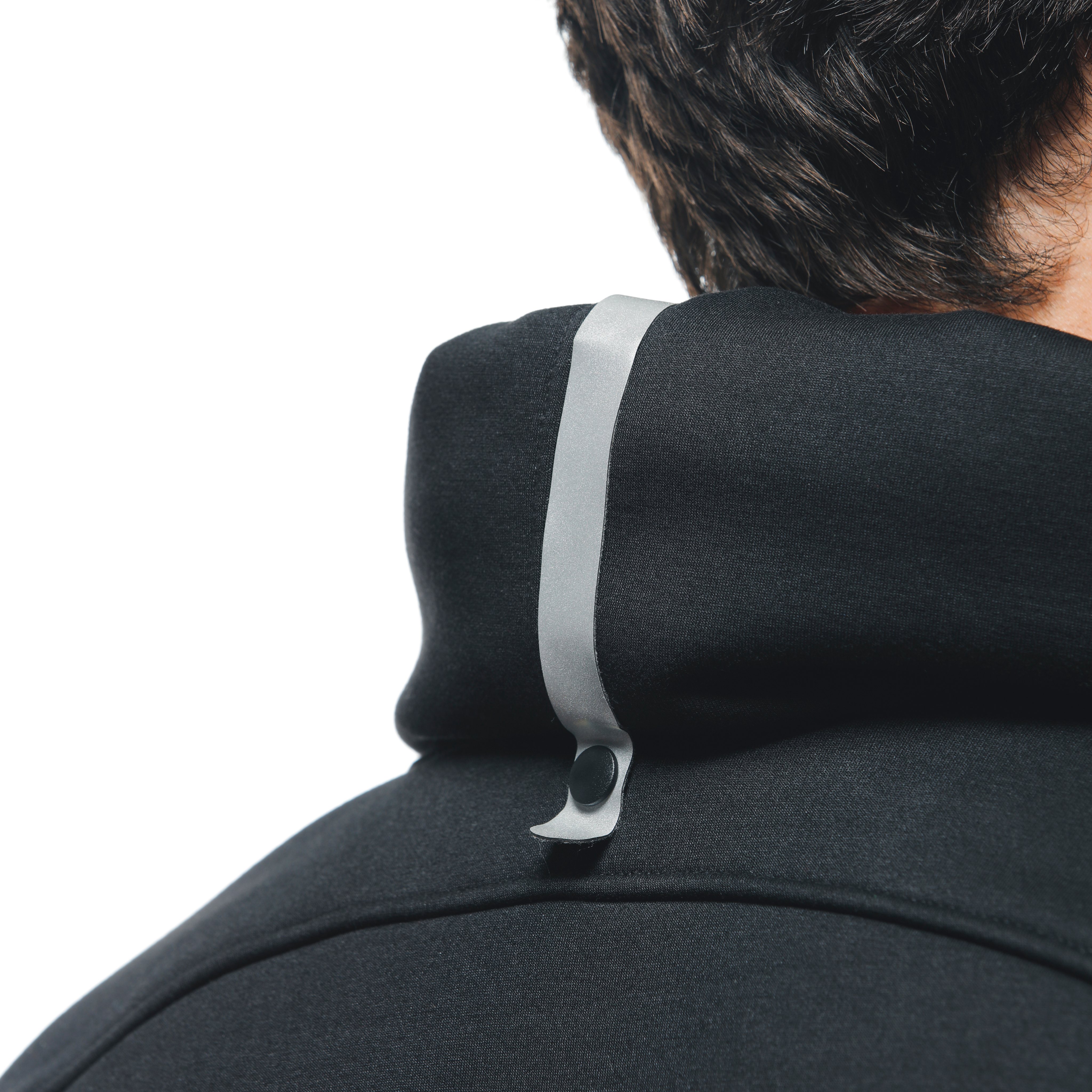DAEMON-X SAFETY HOODIE - MEN'S MOTORCYCLE SAFETY HOODIE - BLACK/BLACK/WHITE - 11