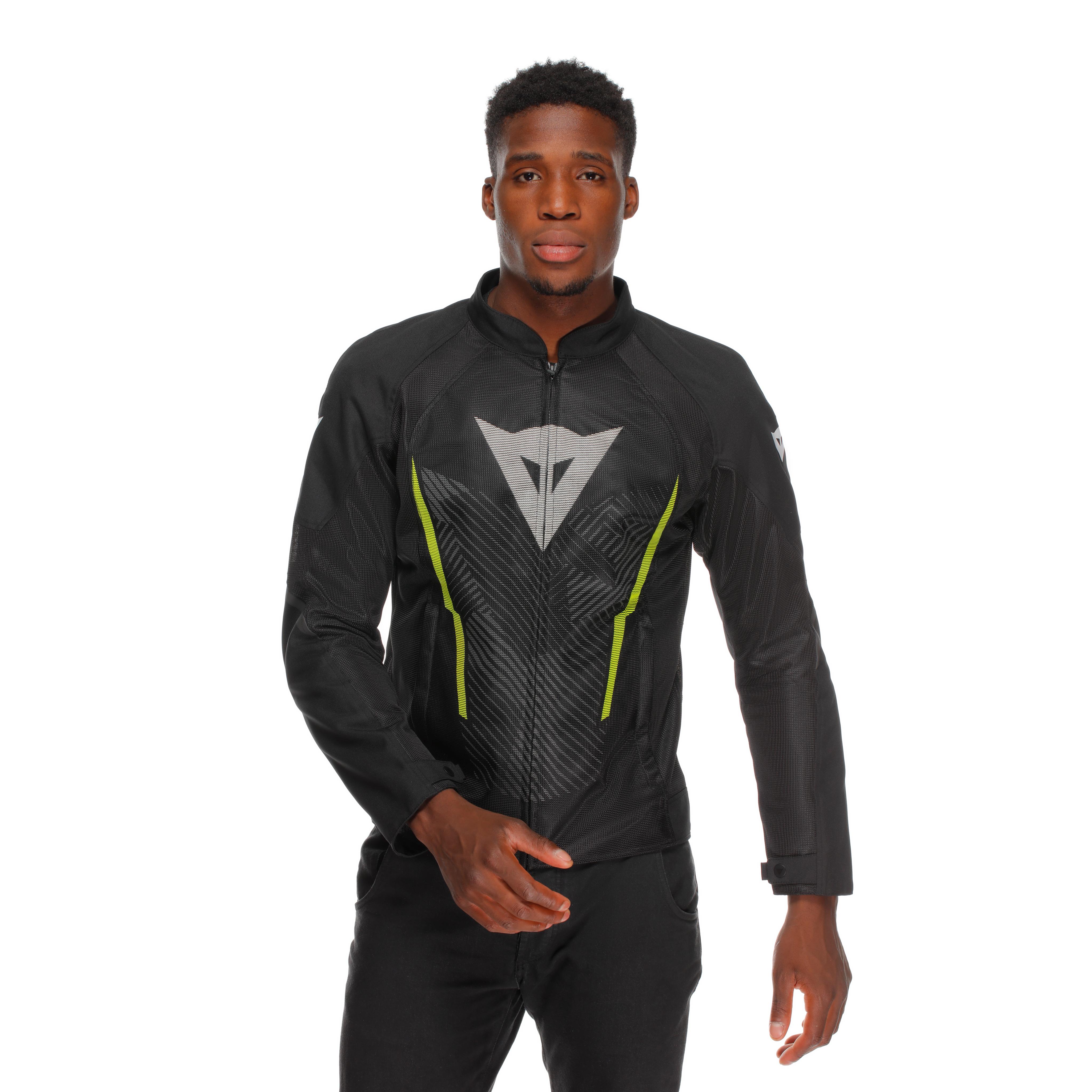 HEROSPHERE AIR TEX - GIACCA MOTO IN TESSUTO UOMO - BLACK/WHITE/YELLOW-FLUO - 5
