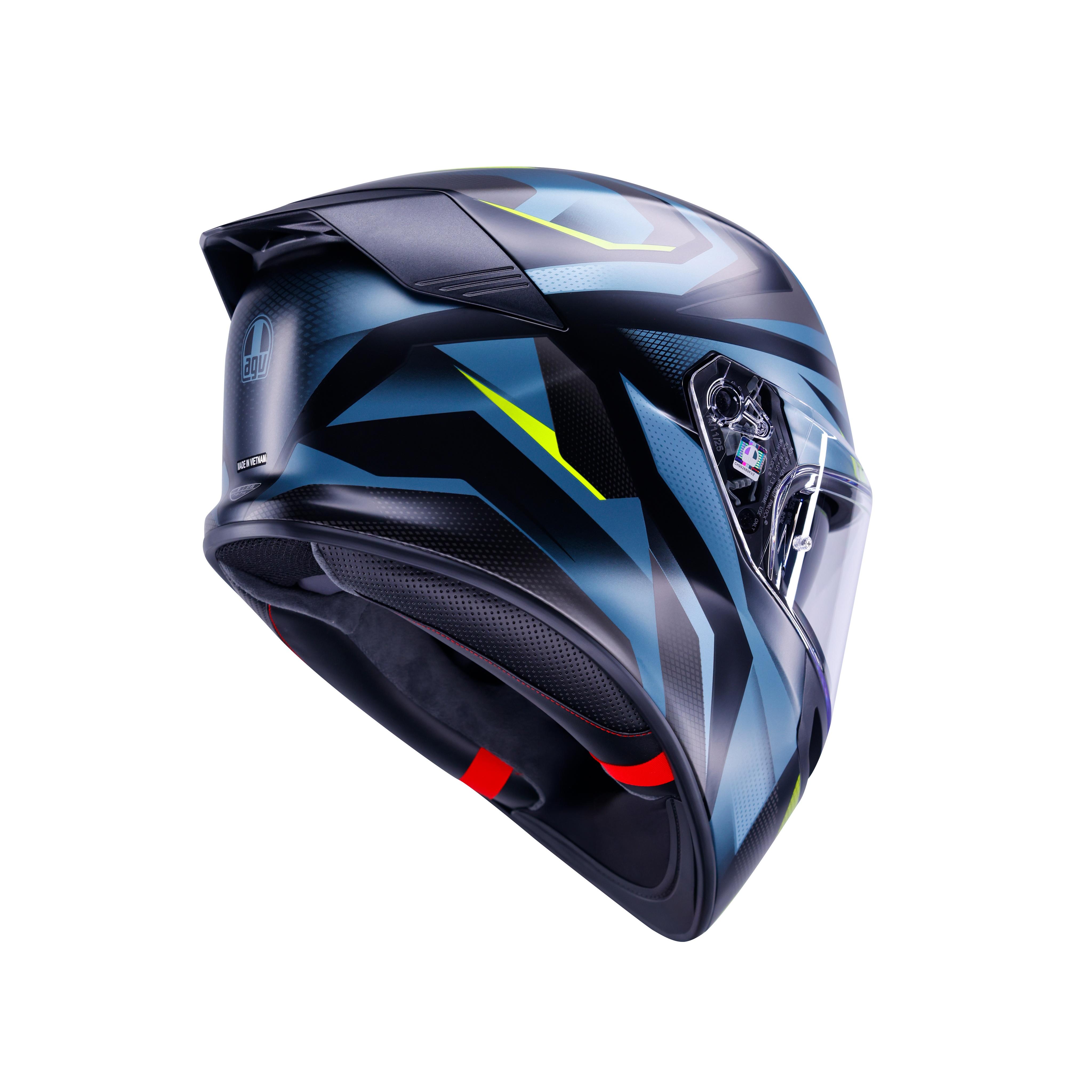 K5 MUNOR MATT BLACK/YELLOW FLUO - FULL-FACE MOTORCYCLE HELMET E2206 -  - 4