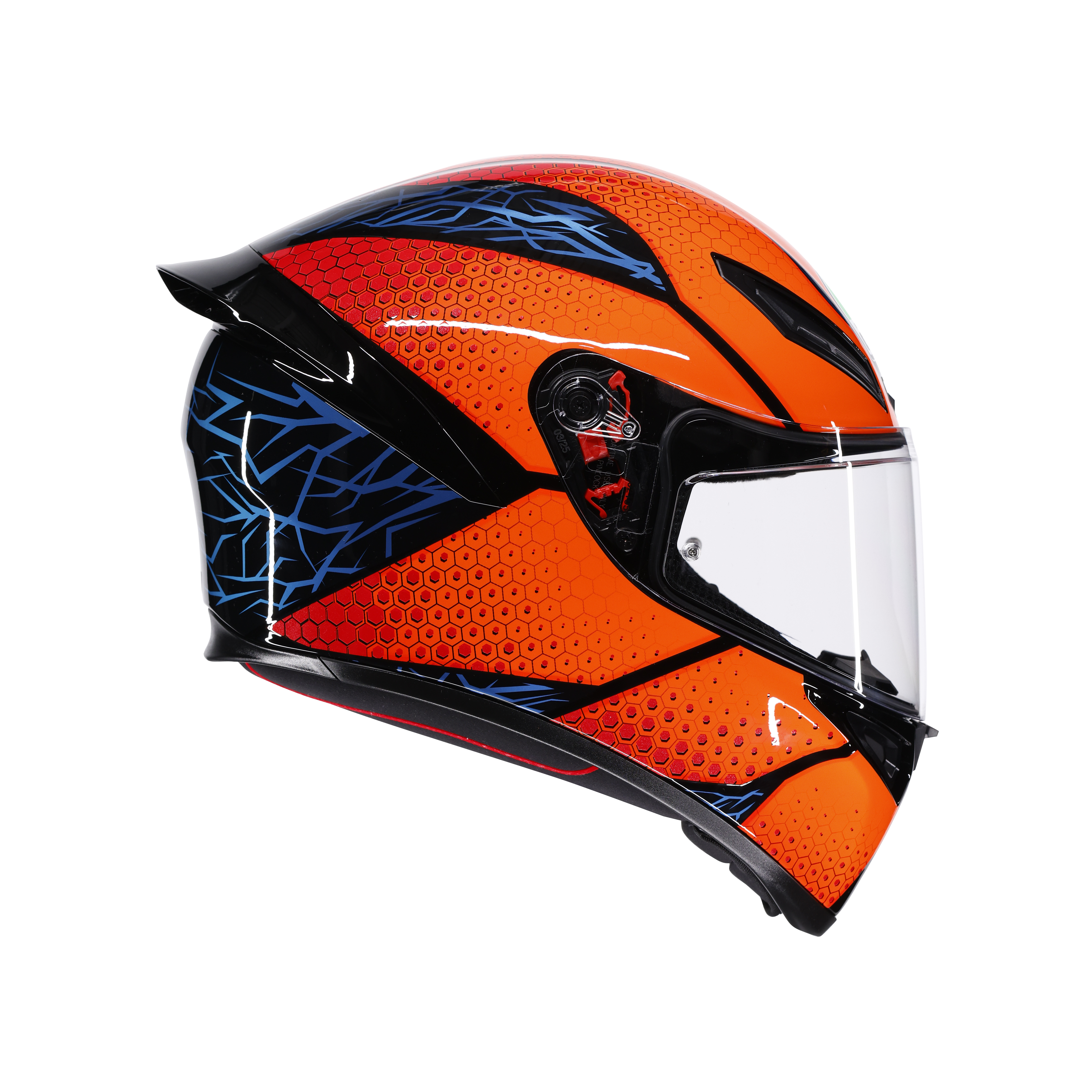 K1 S SPEEDARMOR BLACK/ORANGE/BLUE - MOTORBIKE FULL FACE HELMET DOT (E2206) -  - 1