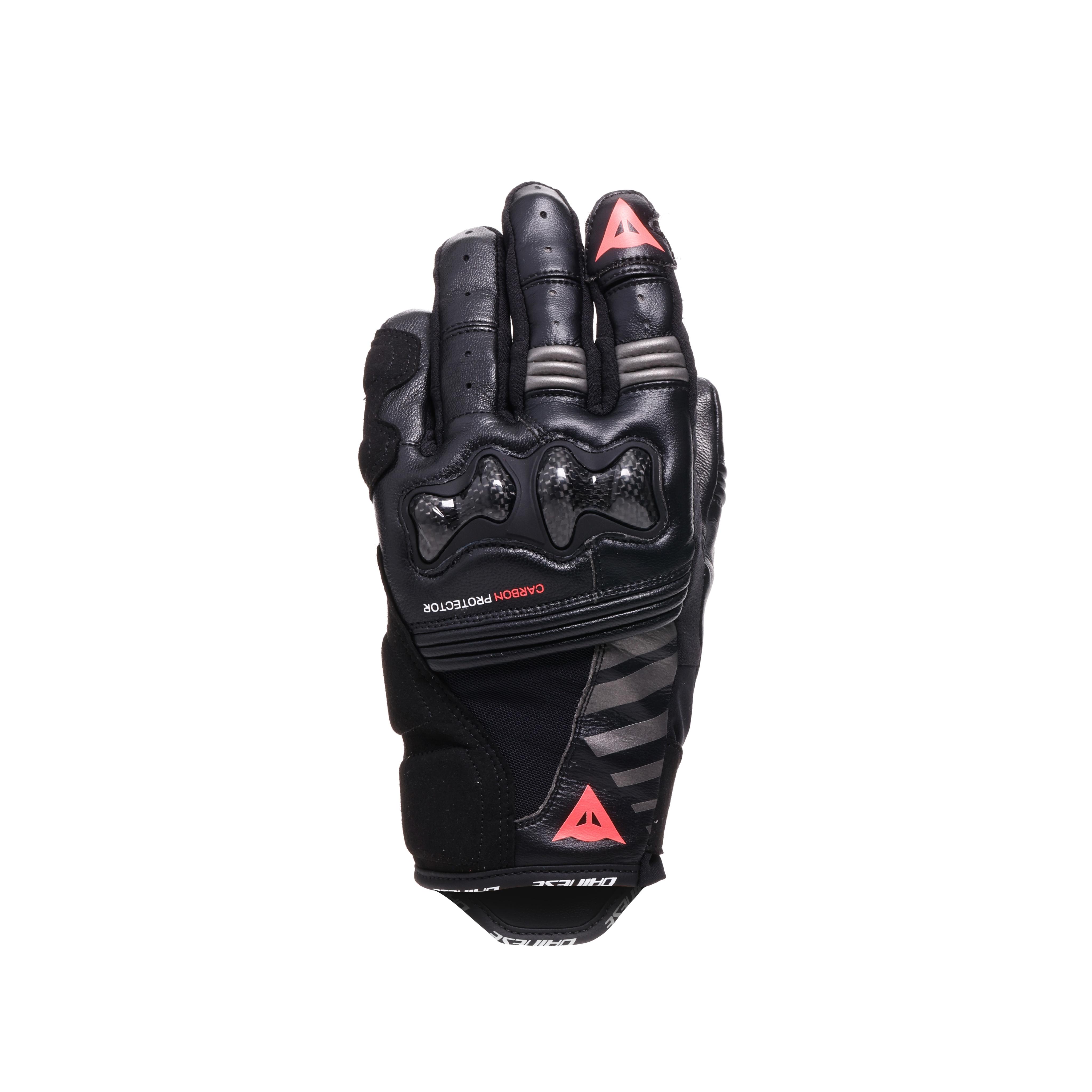 Dainese Women's Black/Fluo Pink - Reacto Carbon Short - Leather - L