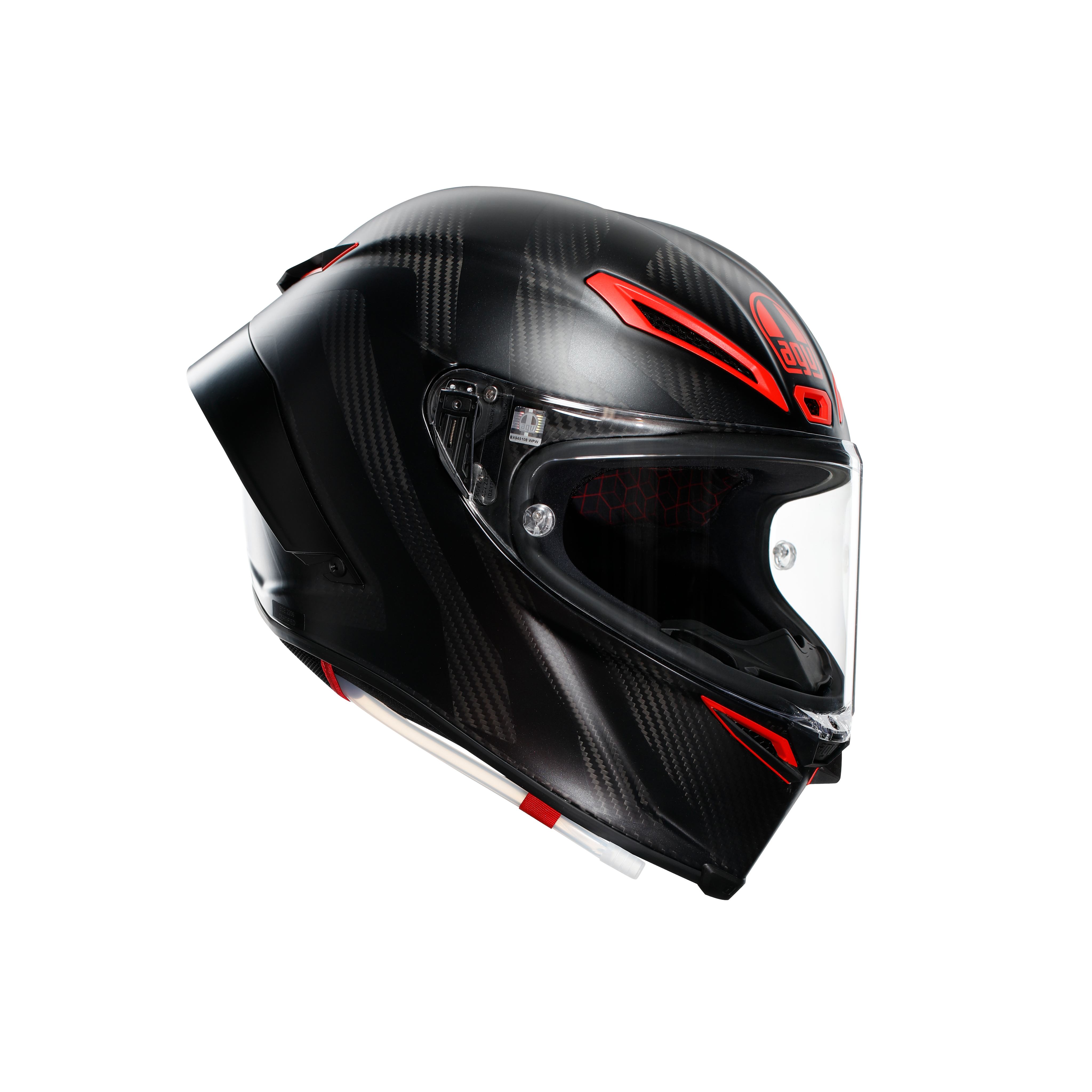 PISTA GP RR INTREPIDO MATT CARBON/BLK/RED - MOTORBIKE FULL FACE HELMET E2206 DOT -  - 1