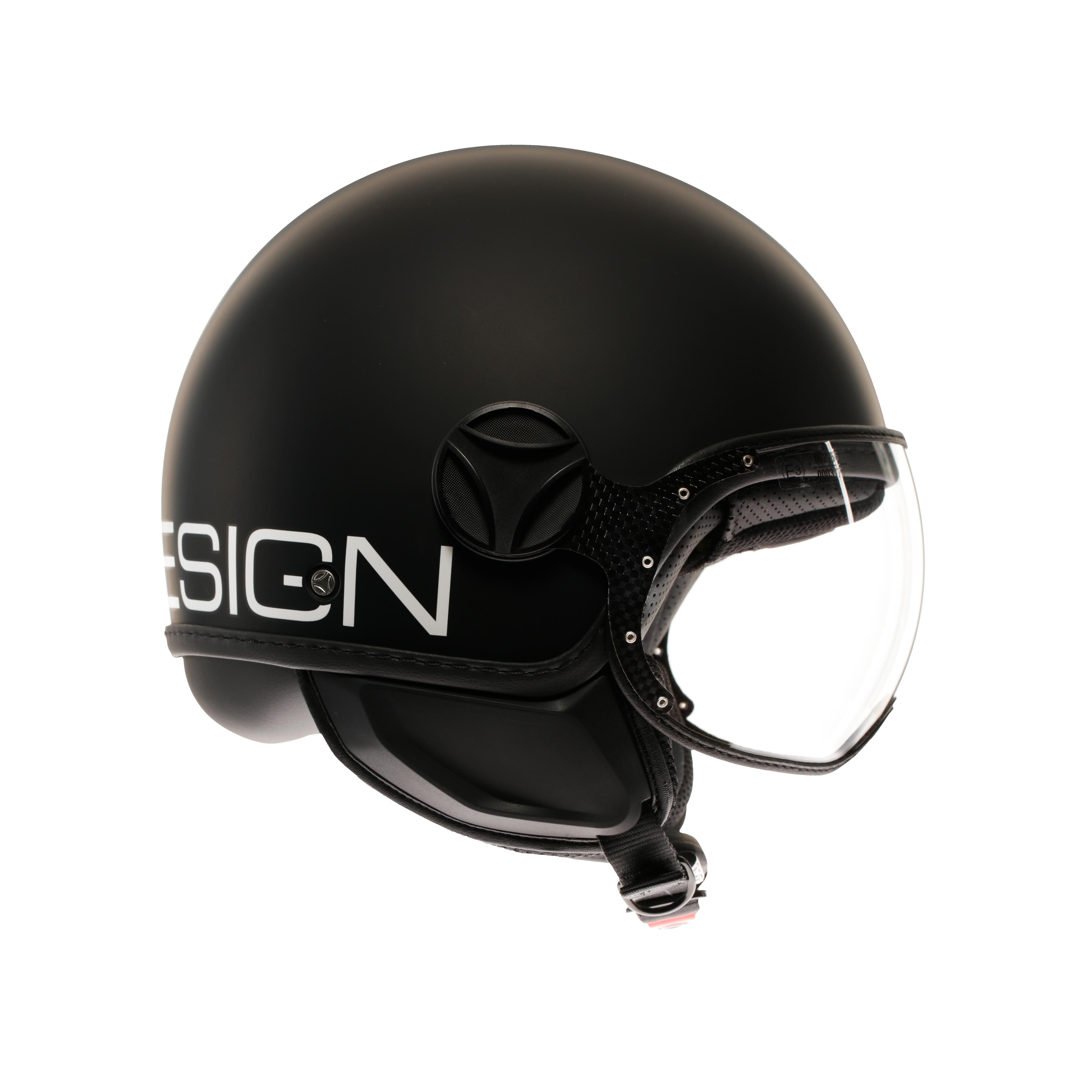 MOMODESIGN FGTR CLASSIC MATT SCHWARZ / WEISS - JET-HELM MIT VISIER E2206 -  - 3