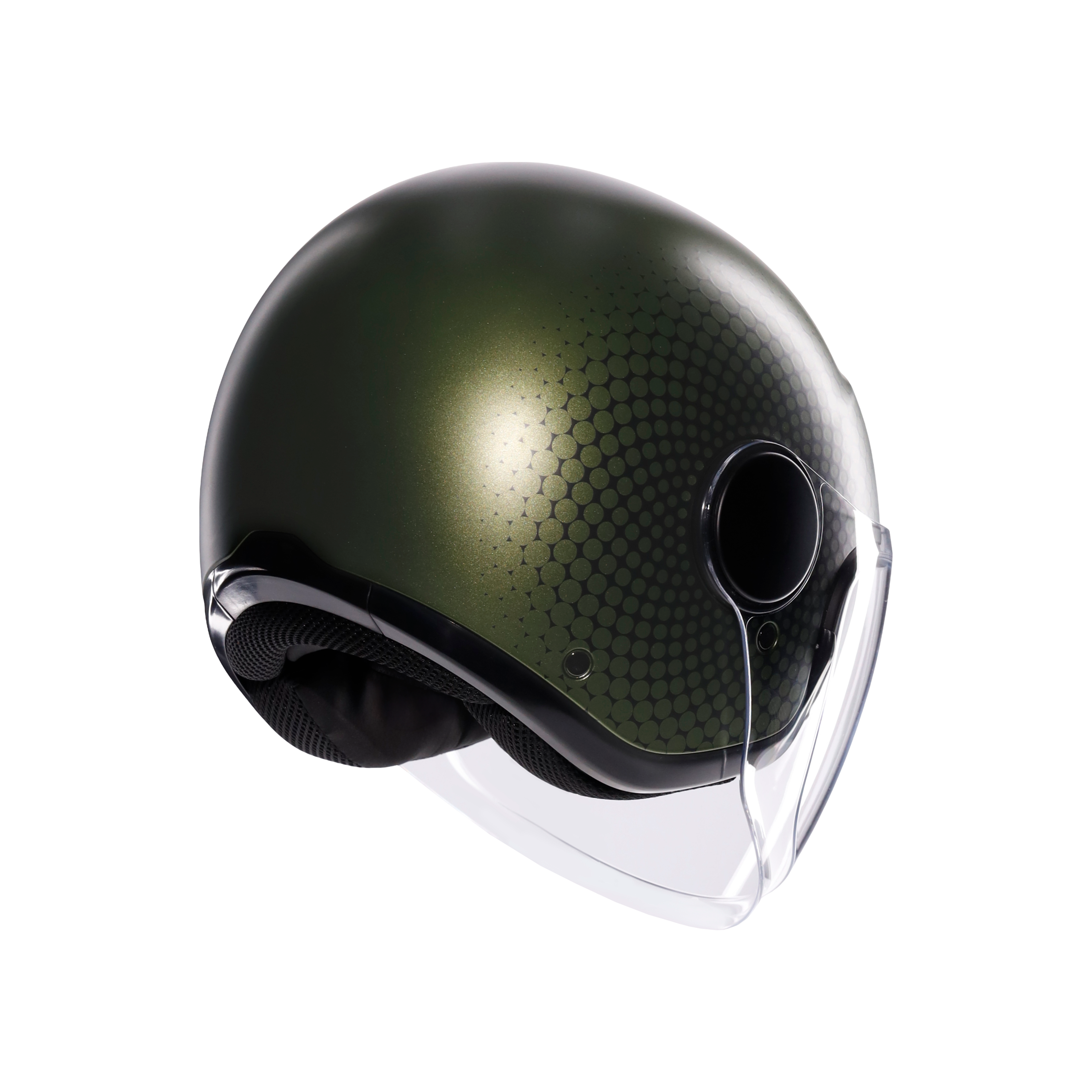 ETERES ANDORA MATT GREEN/BLACK - CASQUE MOTO JET E2206 -  - 4