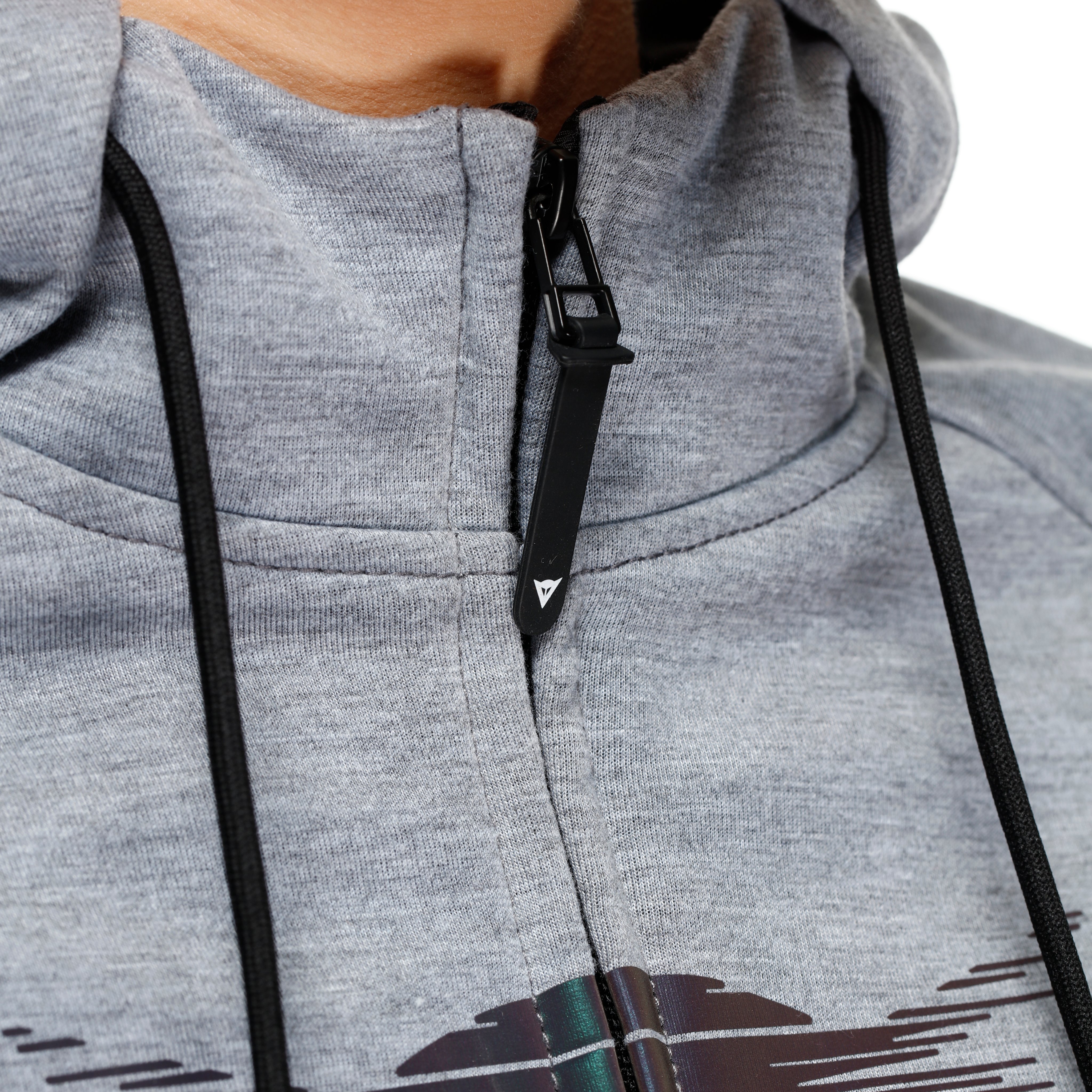 DAEMON-X - SWEAT &Agrave; CAPUCHE DE MOTO AVEC PROTECTIONS FEMME - GREY-MELANGE - 12
