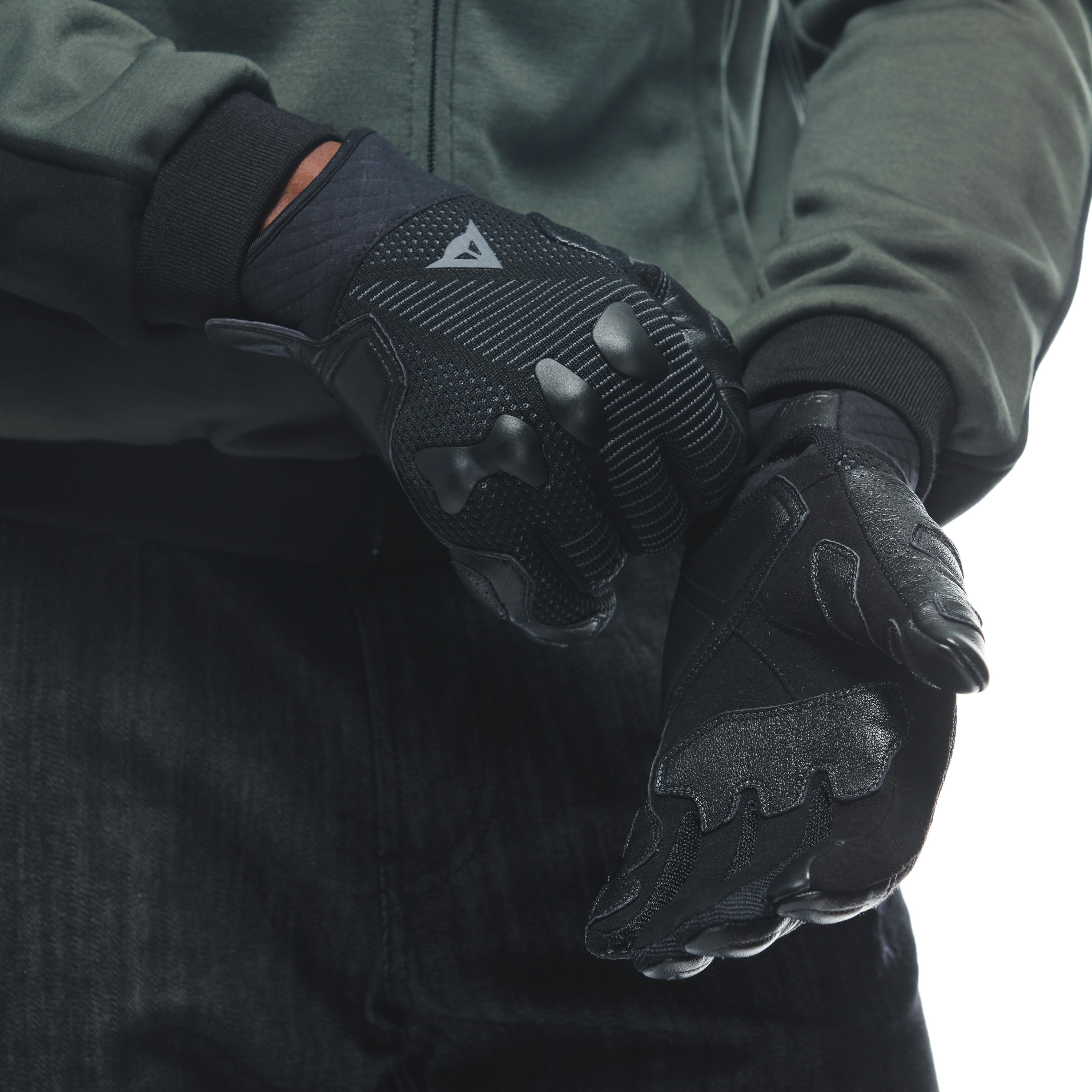 UNRULY ERGO-TEK - MEN'S MOTORCYCLE TEXTILE GLOVES - BLACK/ANTHRACITE - 7