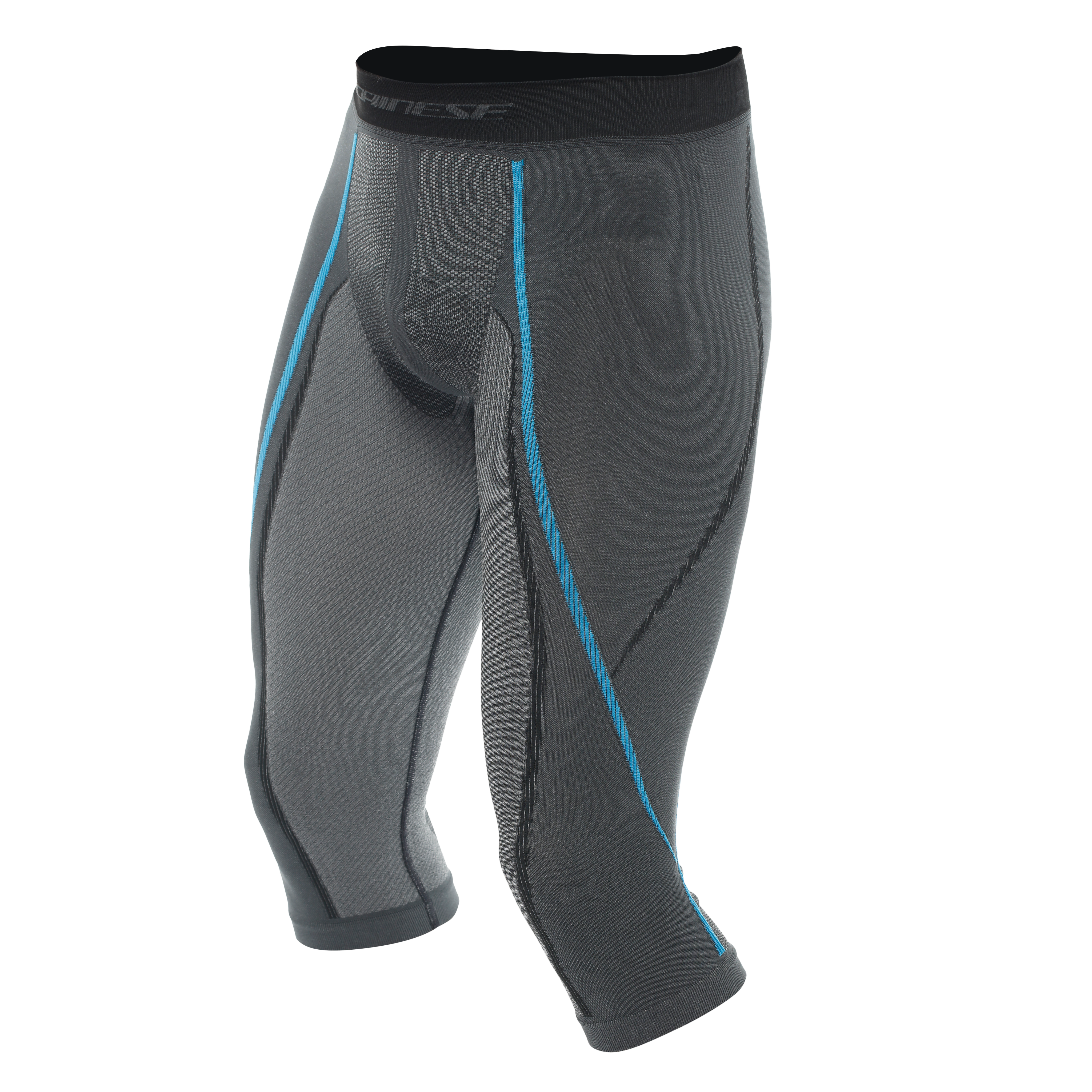 TECHNICAL 3/4 MOTORCYCLE UNDERSHORTS MEN - BASE LAYER SUMMER - BLACK/BLUE - 1