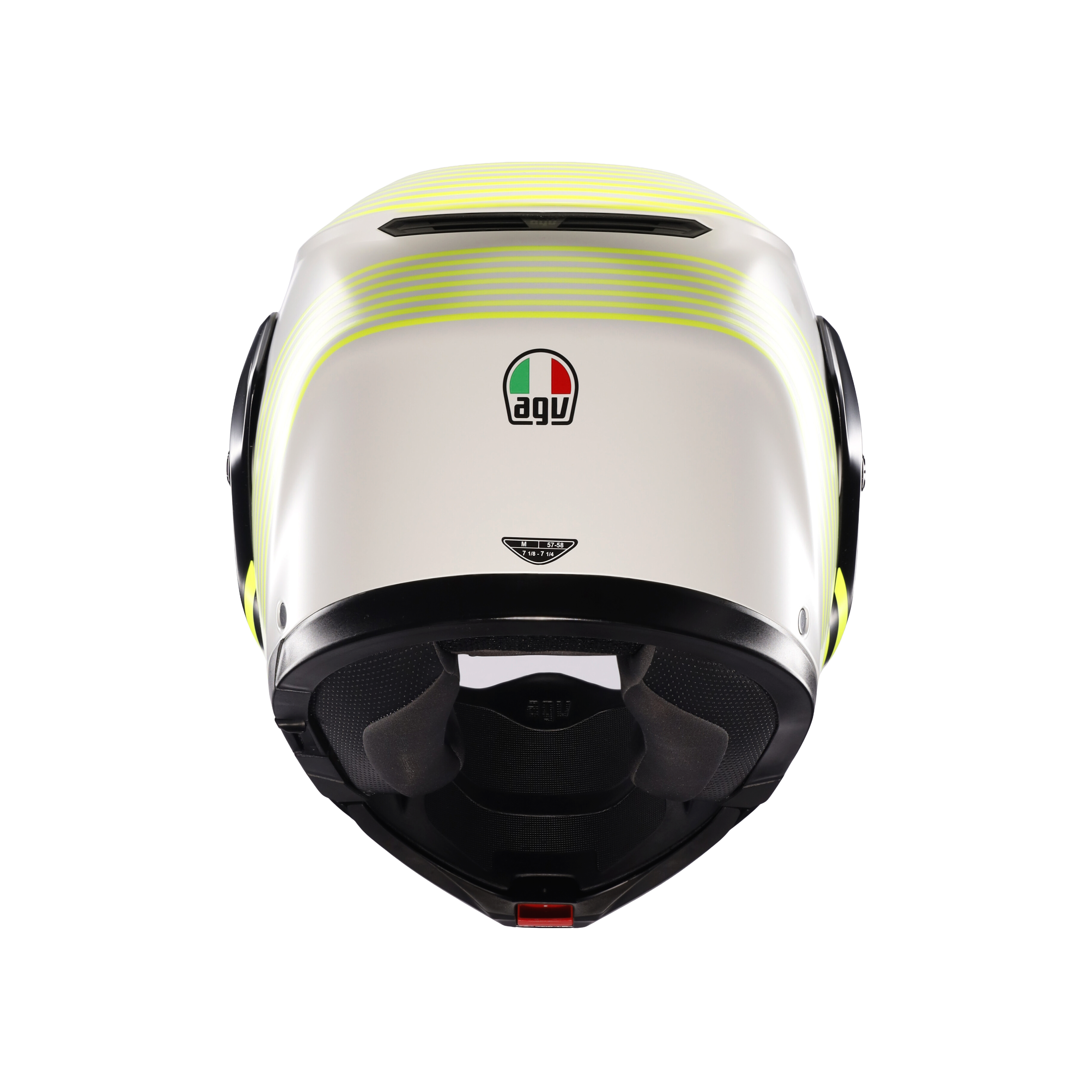 STREETMODULAR ISEO MATT WHITE/BLACK/YEL FLUO - MOTORBIKE FLIP UP HELMET DOT(E2206) -  - 3