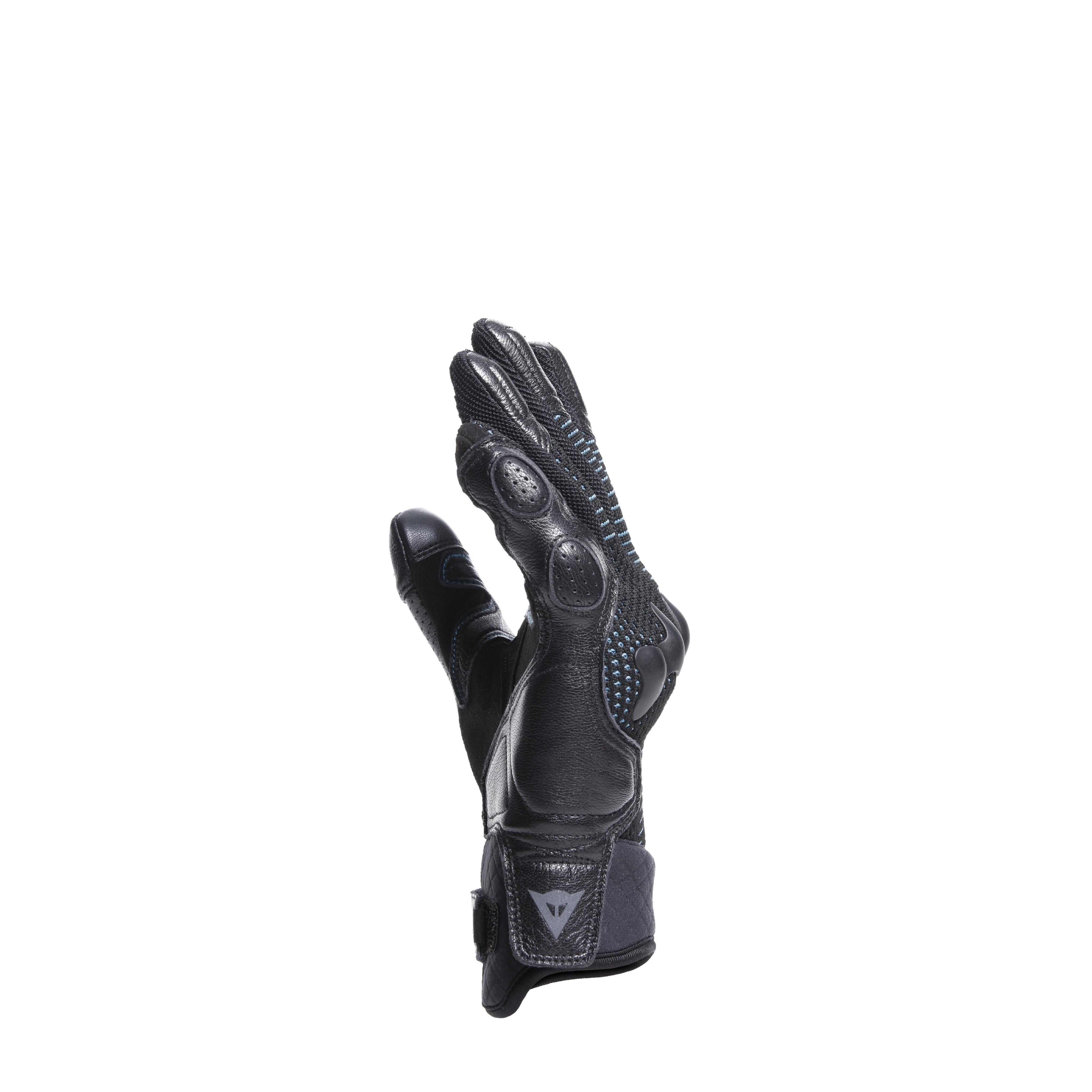 UNRULY ERGO-TEK - WOMEN'S MOTORCYCLE TEXTILE GLOVES - BLACK/OCEAN-DEPTHS - 4