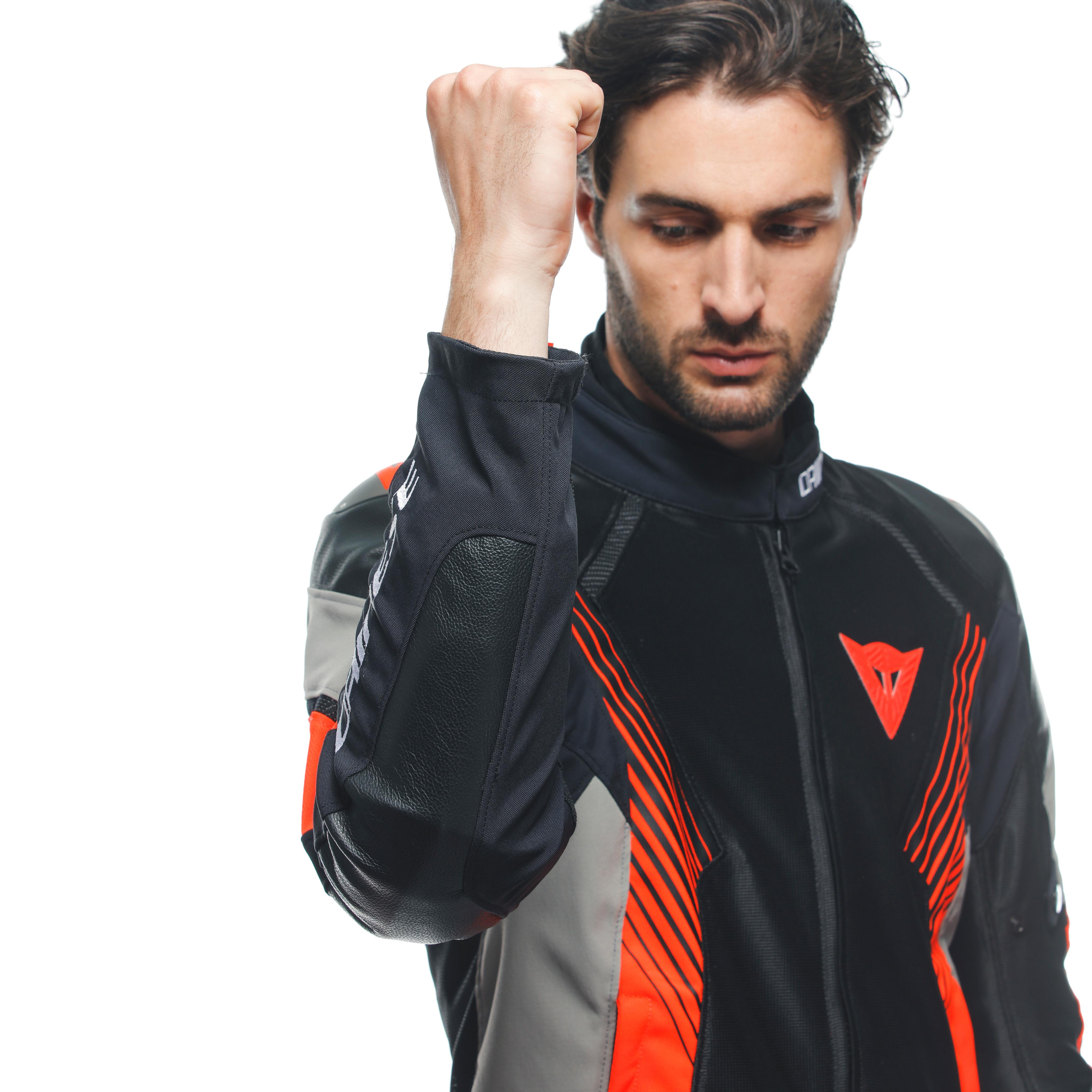 SUPER RIDER 2 ABSOLUTESHELL&trade; JACKET - BLACK/DARK-GULL-GRAY/FLUO-RED - 9